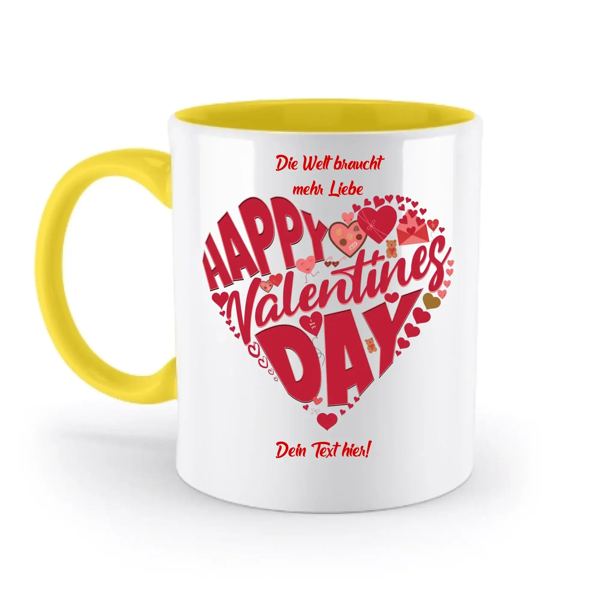 Valentinstag • Herz • zweifarbige Tasse • spülmaschinengeeignet • Exklusivdesign • personalisiert