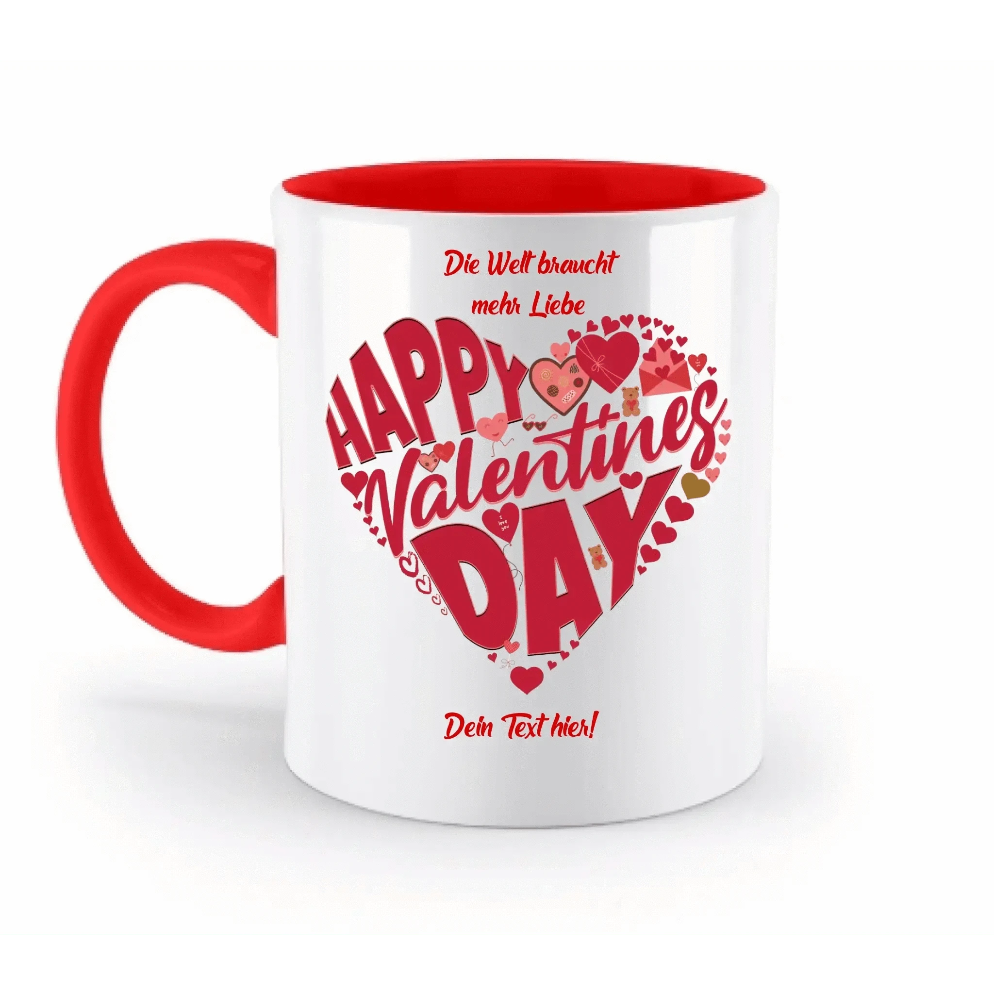 Valentinstag • Herz • zweifarbige Tasse • spülmaschinengeeignet • Exklusivdesign • personalisiert