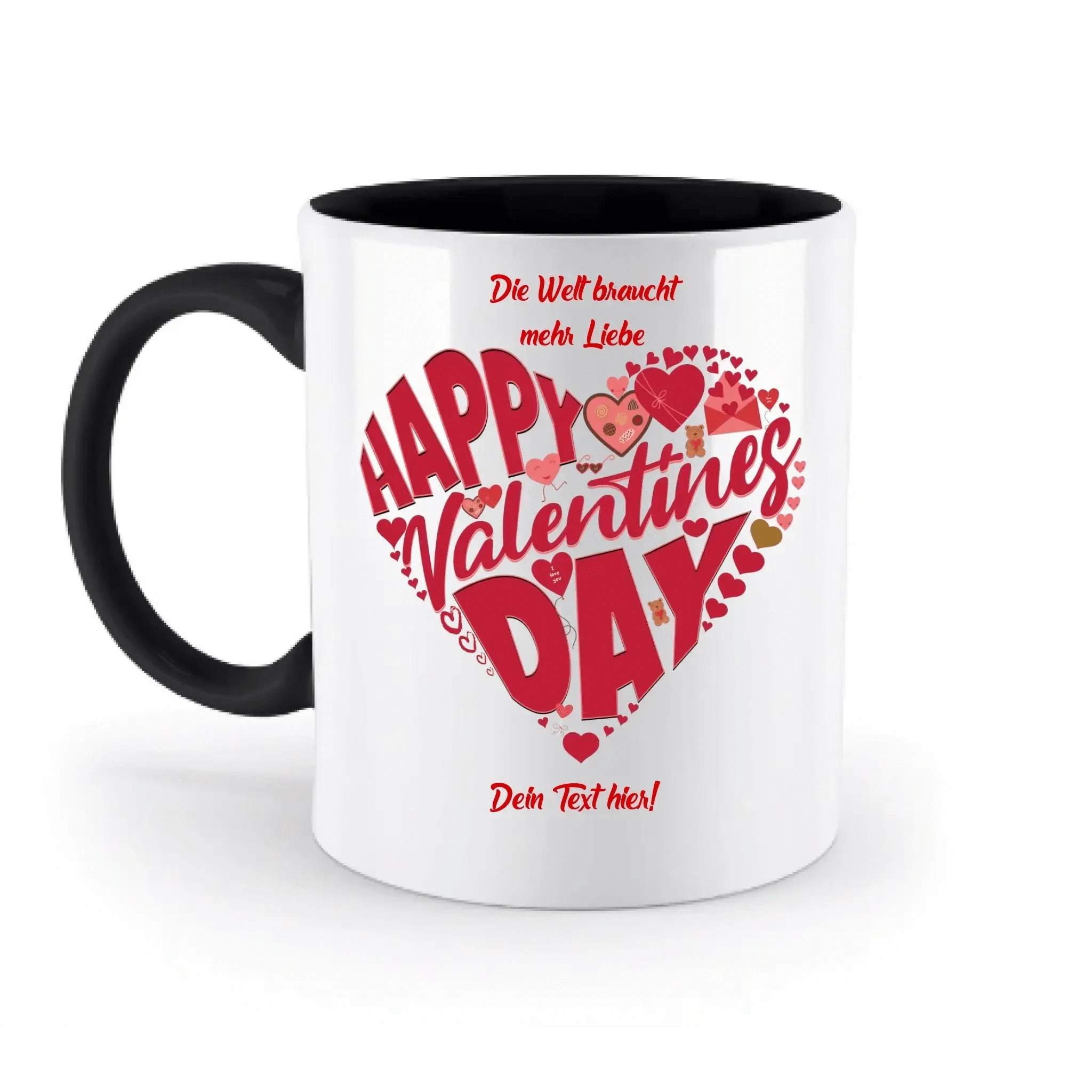 Valentinstag • Herz • zweifarbige Tasse • spülmaschinengeeignet • Exklusivdesign • personalisiert