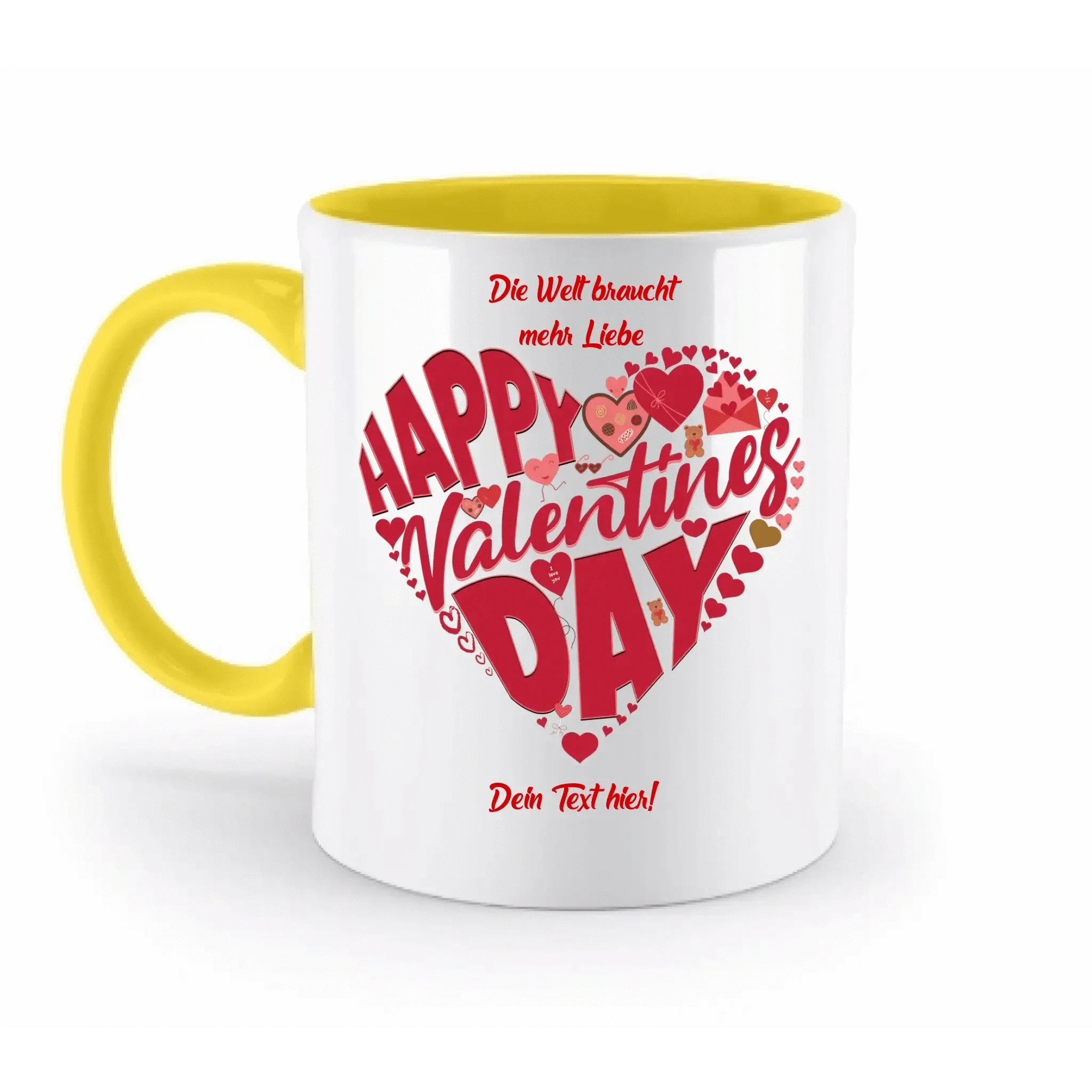 Valentinstag • Herz • zweifarbige Tasse • spülmaschinengeeignet • Exklusivdesign • personalisiert