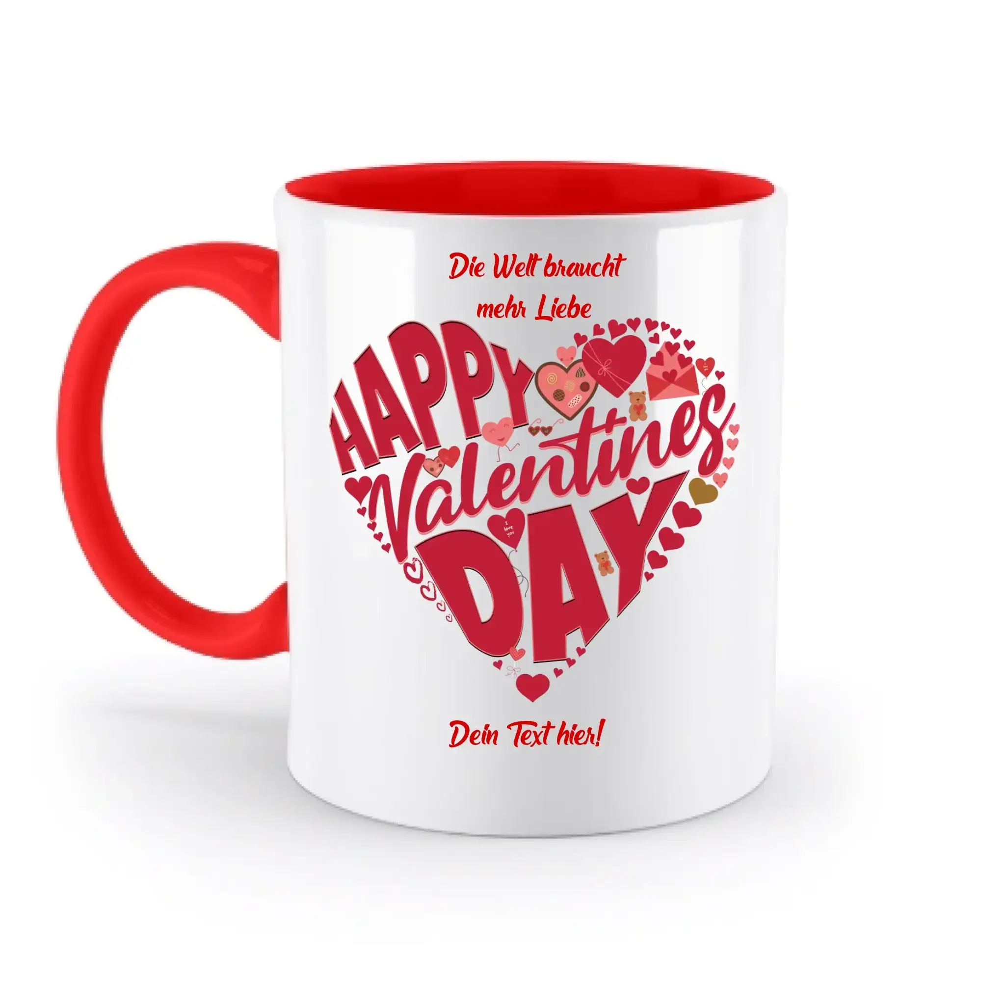 Valentinstag • Herz • zweifarbige Tasse • spülmaschinengeeignet • Exklusivdesign • personalisiert