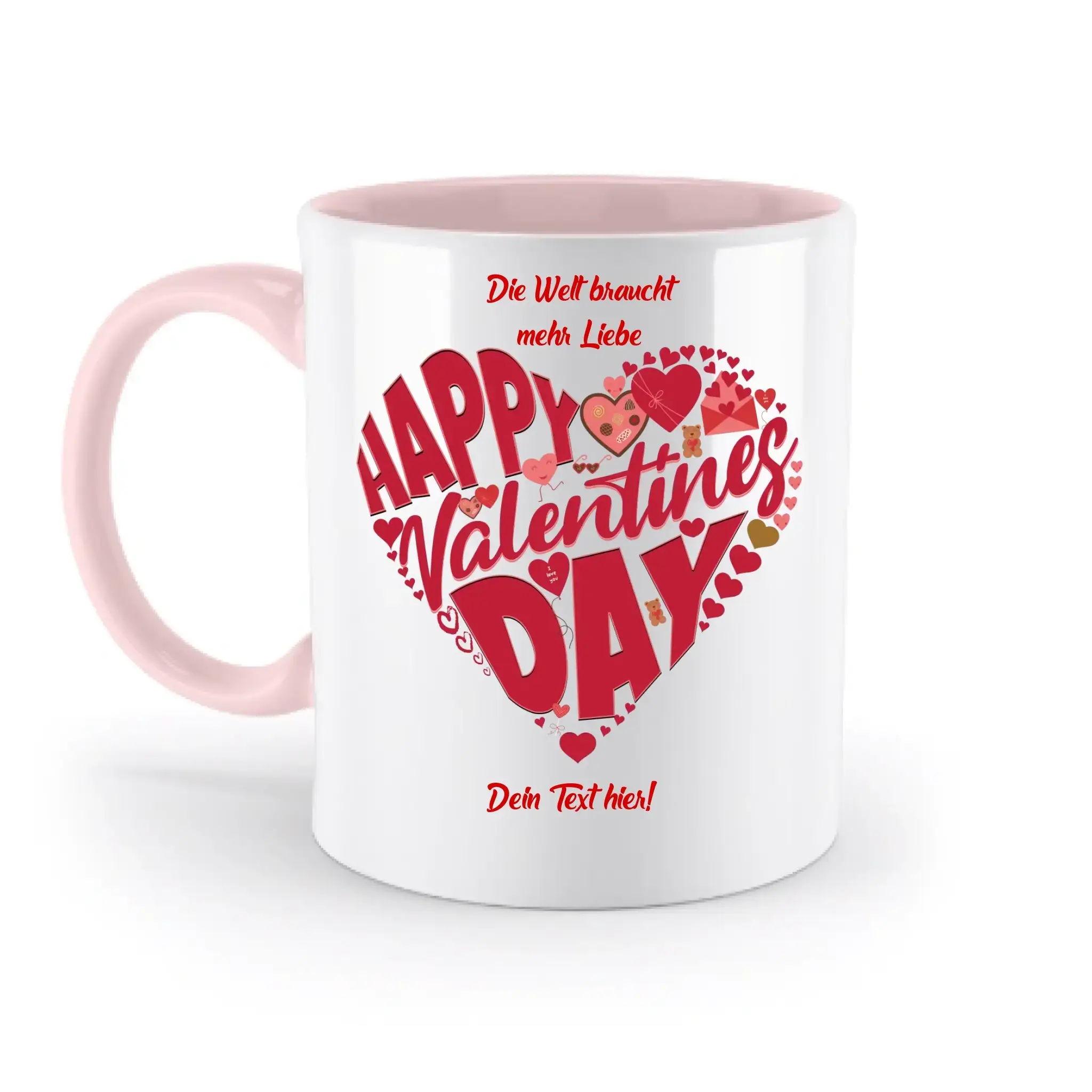 Valentinstag • Herz • zweifarbige Tasse • spülmaschinengeeignet • Exklusivdesign • personalisiert