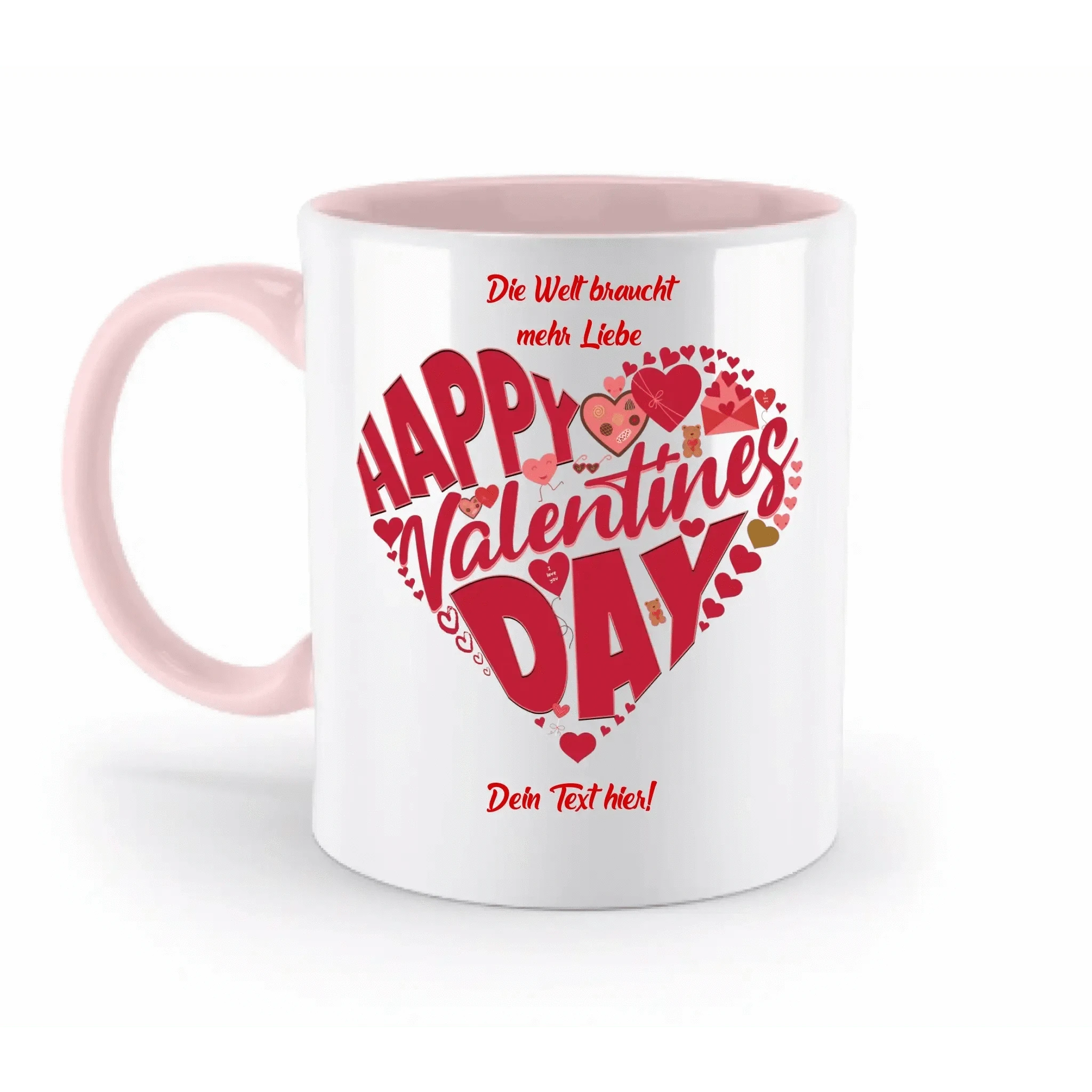 Valentinstag • Herz • zweifarbige Tasse • spülmaschinengeeignet • Exklusivdesign • personalisiert