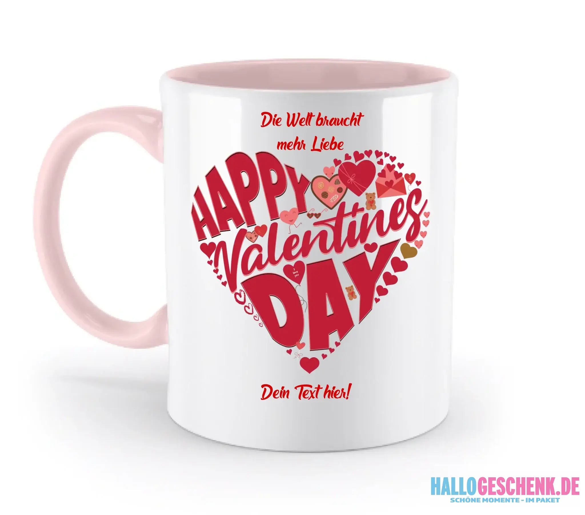 Valentinstag • Herz • zweifarbige Tasse • spülmaschinengeeignet • Exklusivdesign • personalisiert