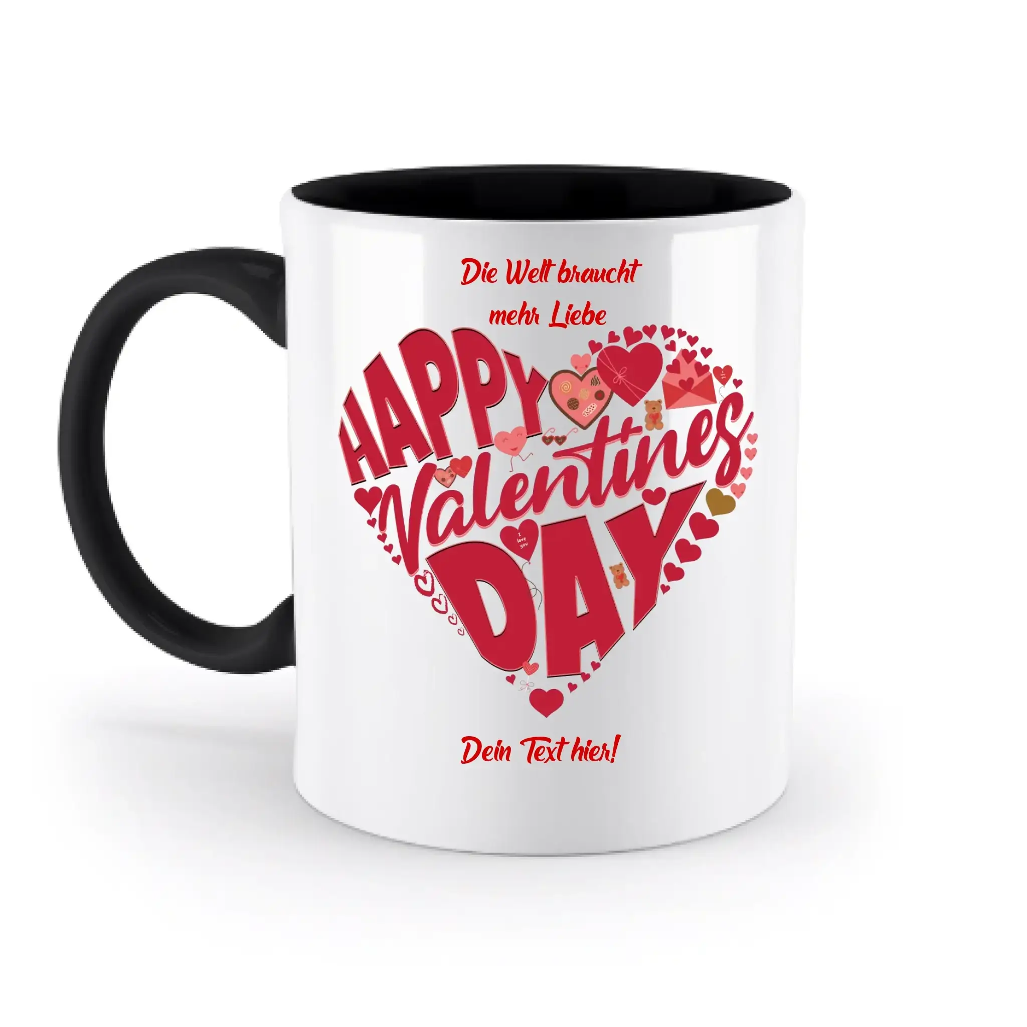 Valentinstag • Herz • zweifarbige Tasse • spülmaschinengeeignet • Exklusivdesign • personalisiert