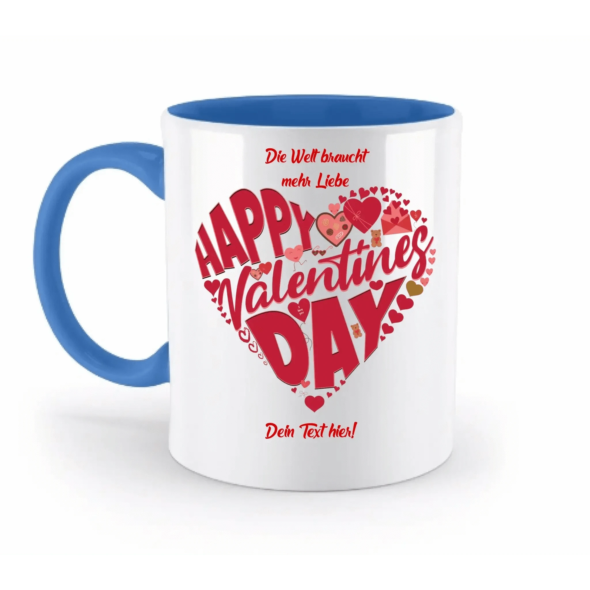 Valentinstag • Herz • zweifarbige Tasse • spülmaschinengeeignet • Exklusivdesign • personalisiert