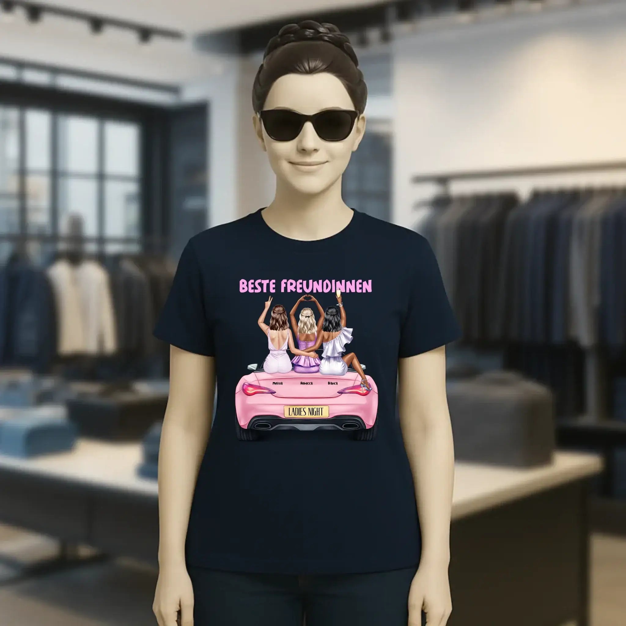 Vegas Girls • 1-3 Frauen • mit Wunschtext • Damen T-Shirt • Bio • personalisiert