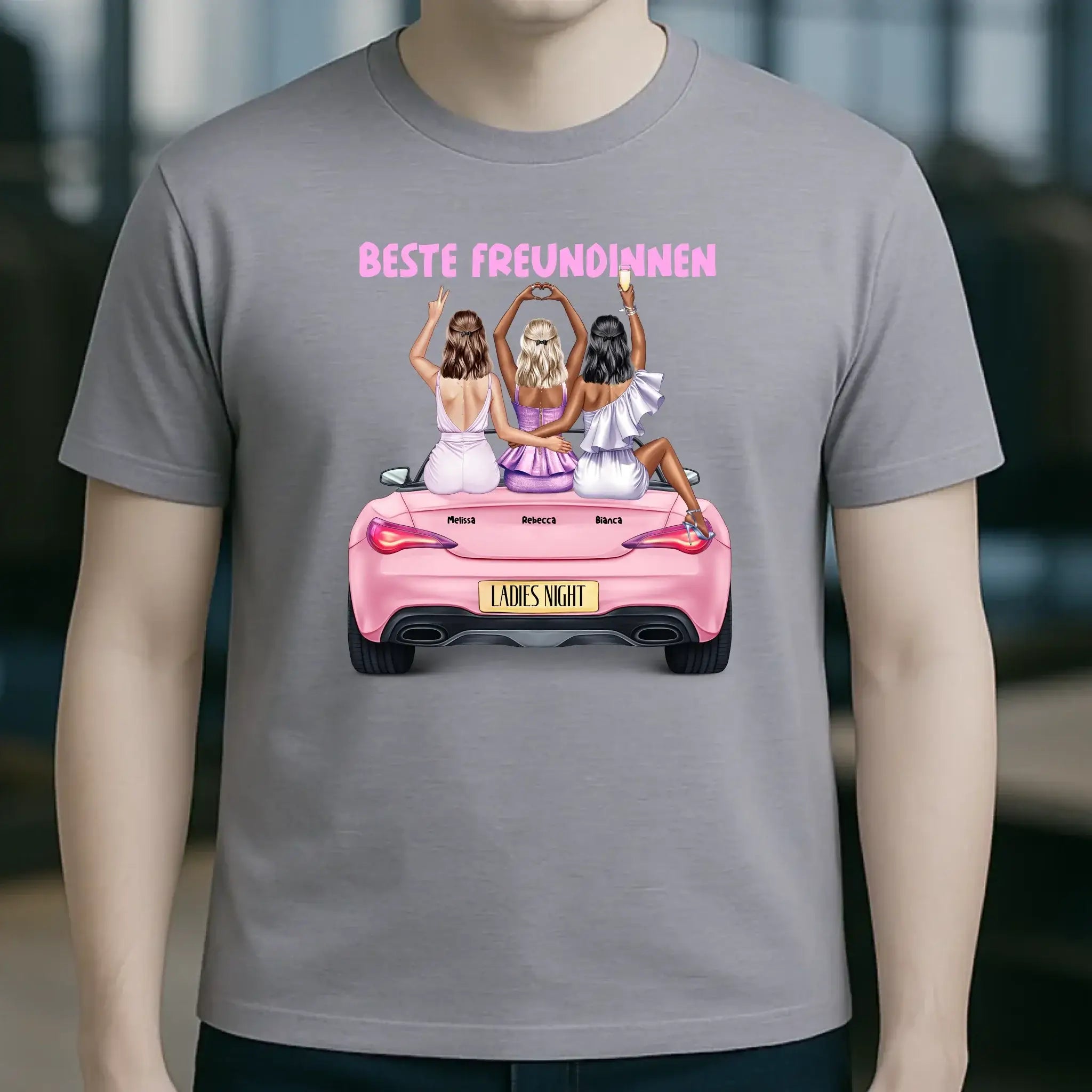 Vegas Girls • 1-3 Frauen • mit Wunschtext • Unisex T-Shirt für Damen & Herren • Bio • personalisiert