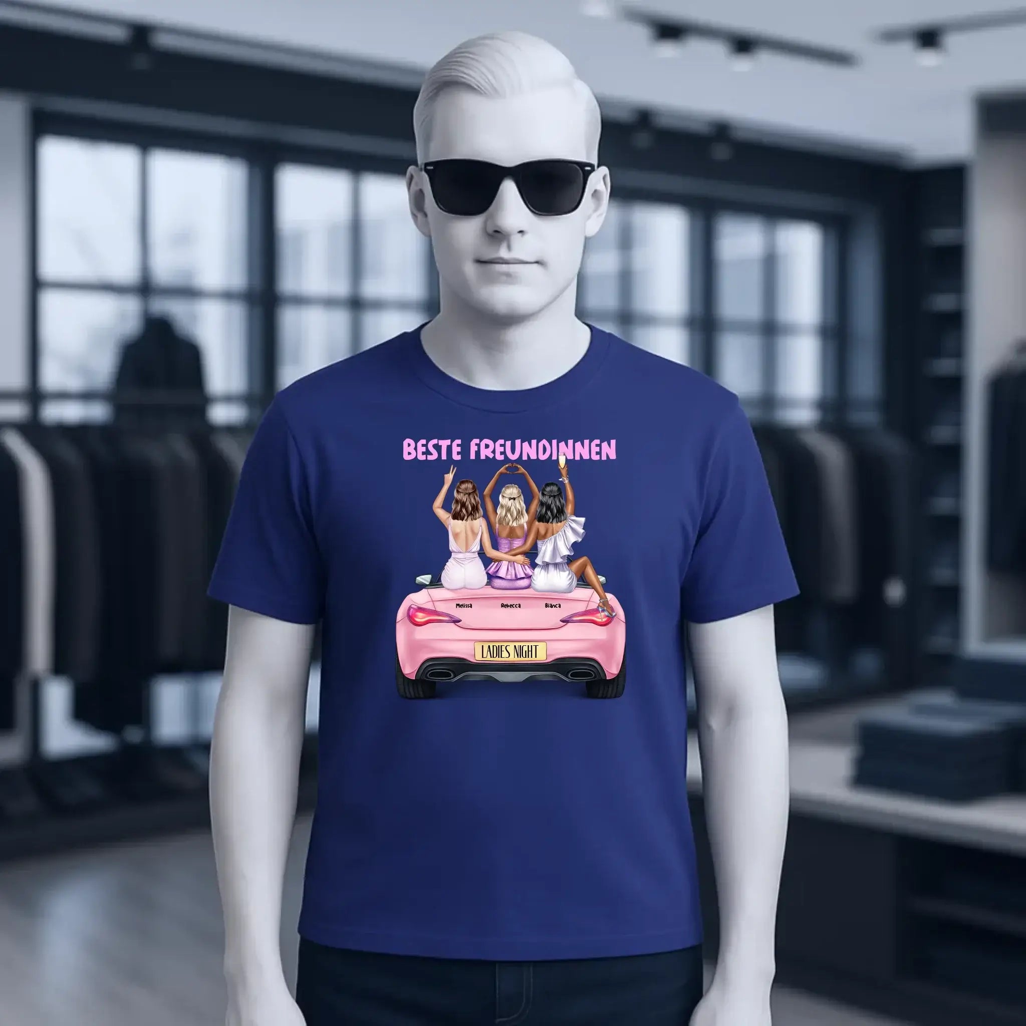 Vegas Girls • 1-3 Frauen • mit Wunschtext • Unisex T-Shirt für Damen & Herren • Bio • personalisiert