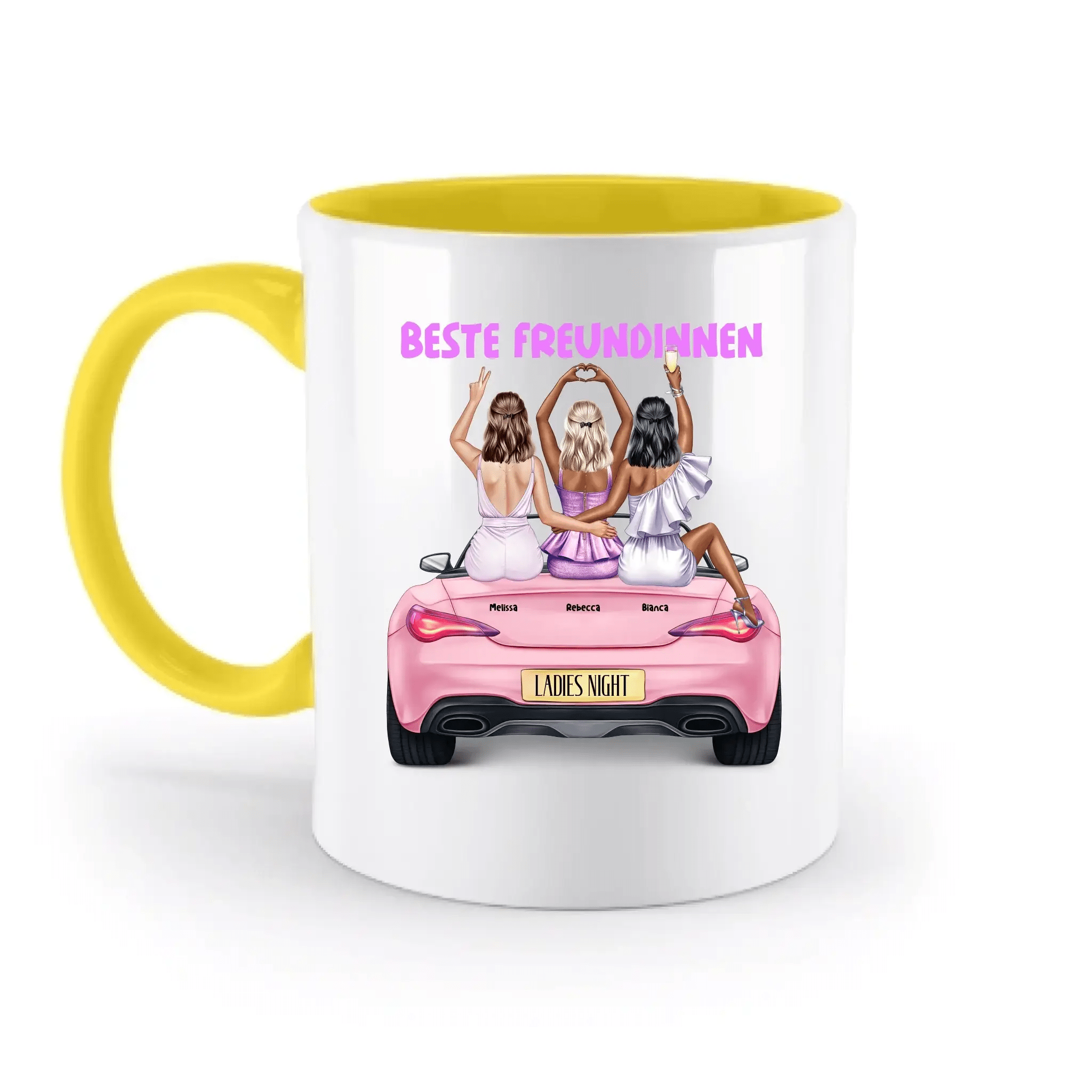 Vegas Girls • 1-3 Frauen • mit Wunschtext • zweifarbige Tasse • Exklusivdesign • personalisiert