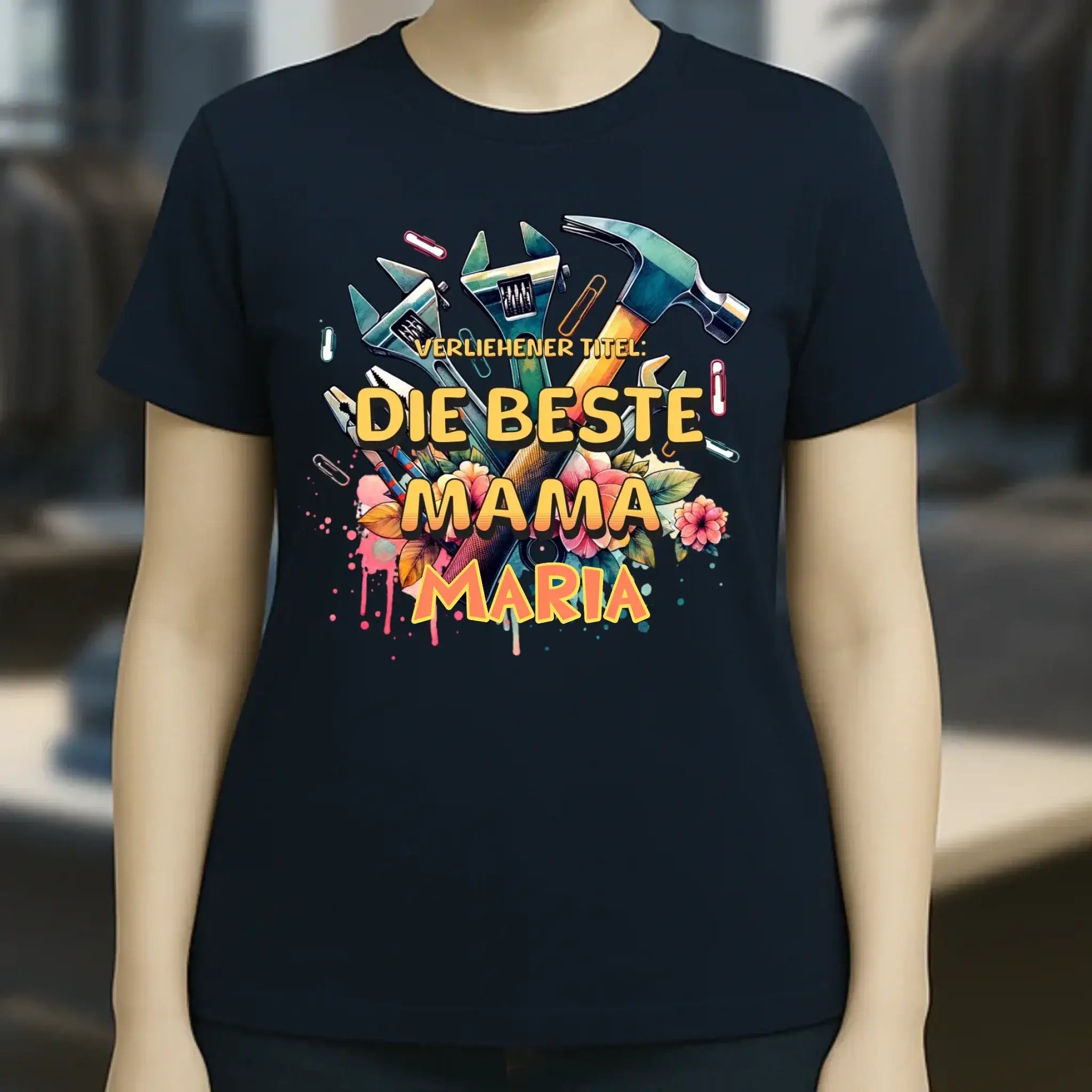 Verliehener Titel: Beste Mama • Ladies Premium T-Shirt XS-2XL aus Bio-Baumwolle für Damen • Exklusivdesign • personalisiert