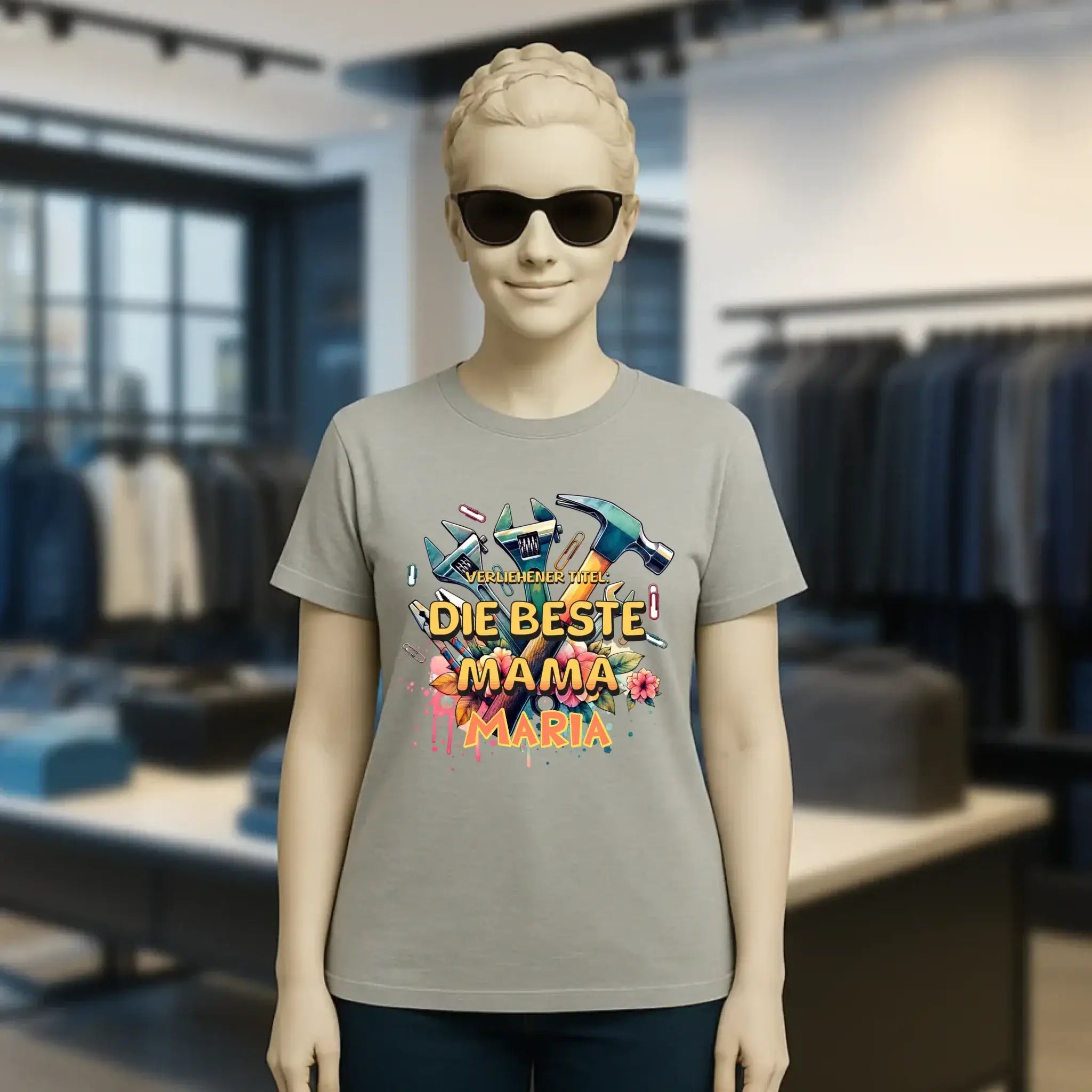 Verliehener Titel: Beste Mama • Ladies Premium T-Shirt XS-2XL aus Bio-Baumwolle für Damen • Exklusivdesign • personalisiert