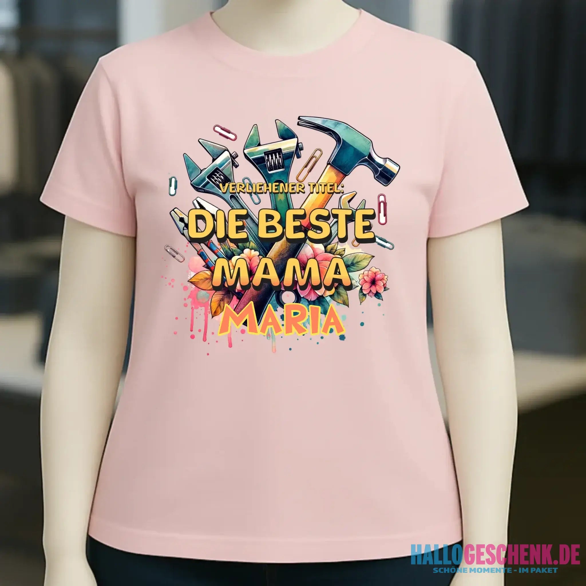 Verliehener Titel: Beste Mama • Ladies Premium T-Shirt XS-2XL aus Bio-Baumwolle für Damen • Exklusivdesign • personalisiert