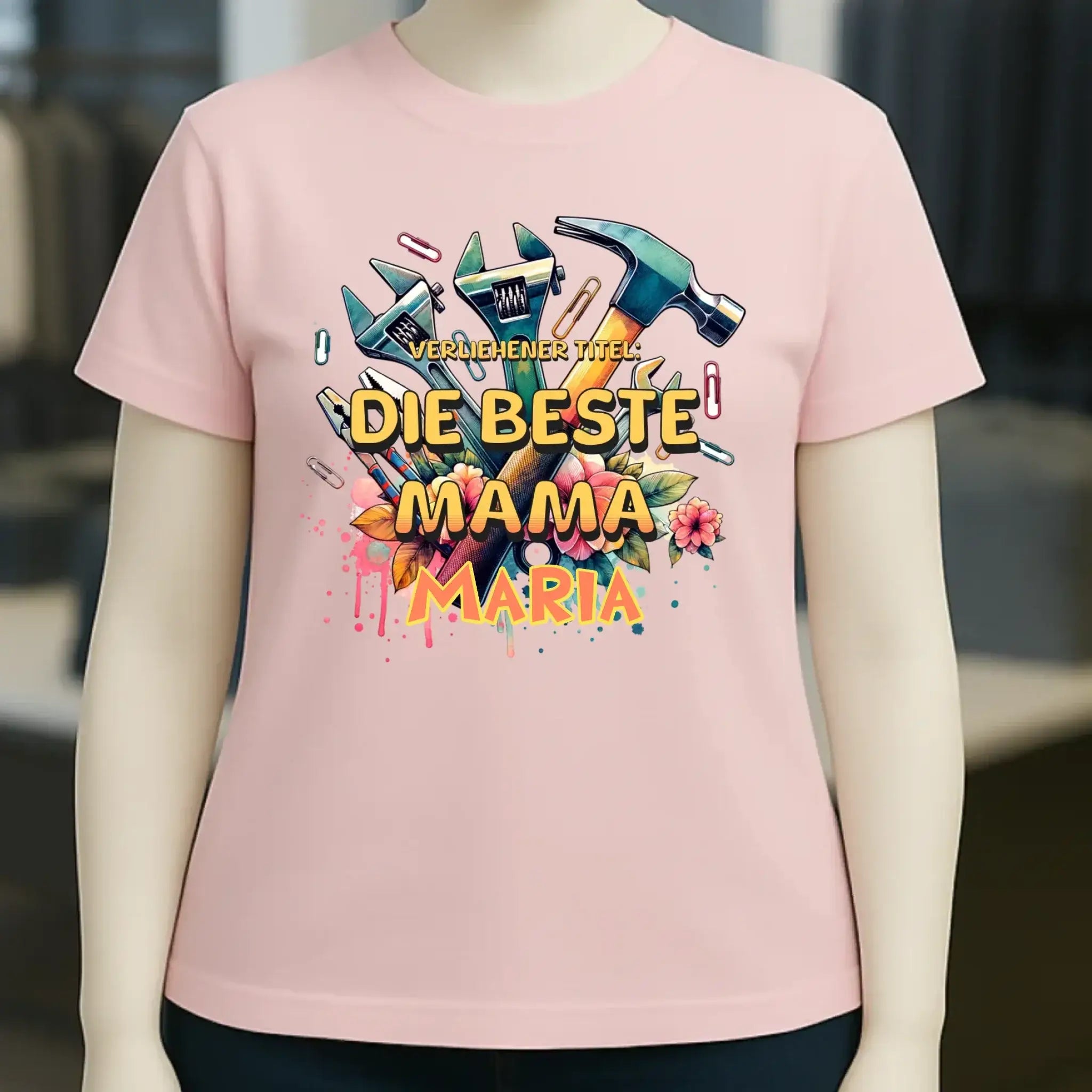 Verliehener Titel: Beste Mama • Ladies Premium T-Shirt XS-2XL aus Bio-Baumwolle für Damen • Exklusivdesign • personalisiert