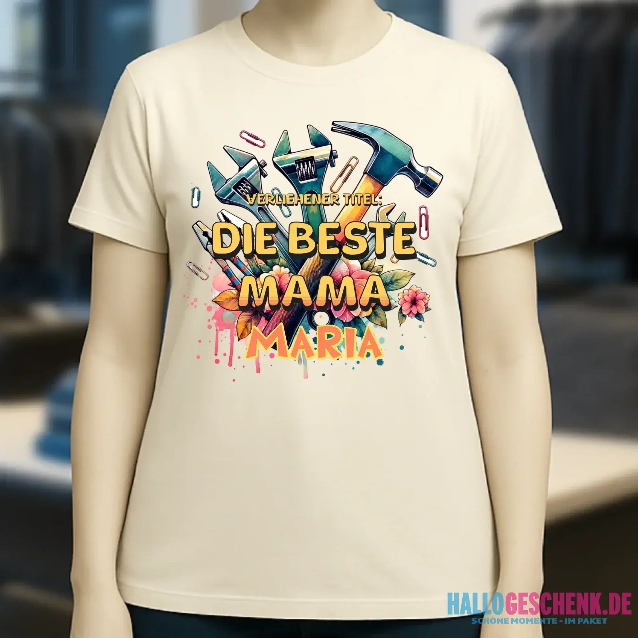 Verliehener Titel: Beste Mama • Ladies Premium T-Shirt XS-2XL aus Bio-Baumwolle für Damen • Exklusivdesign • personalisiert