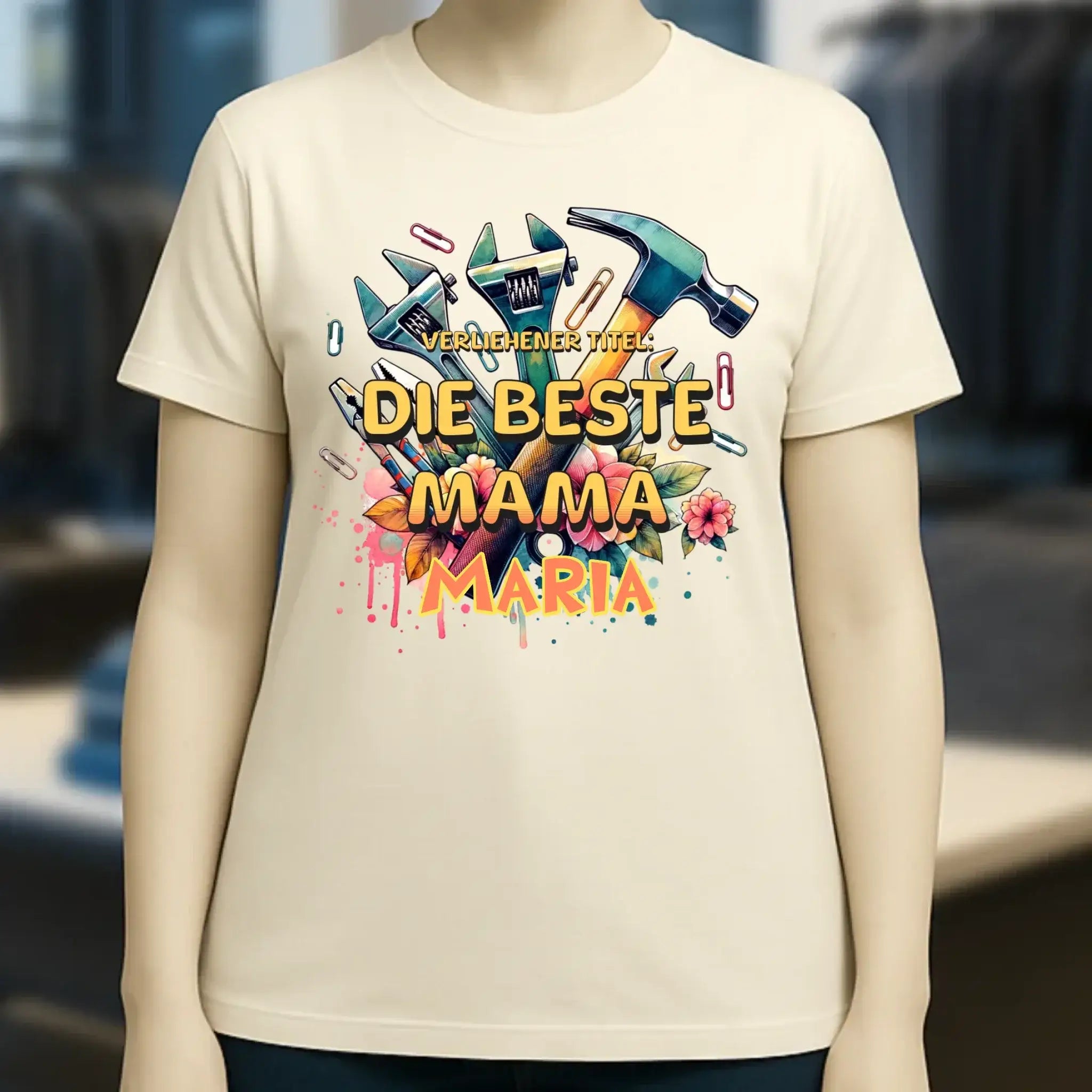 Verliehener Titel: Beste Mama • Ladies Premium T-Shirt XS-2XL aus Bio-Baumwolle für Damen • Exklusivdesign • personalisiert