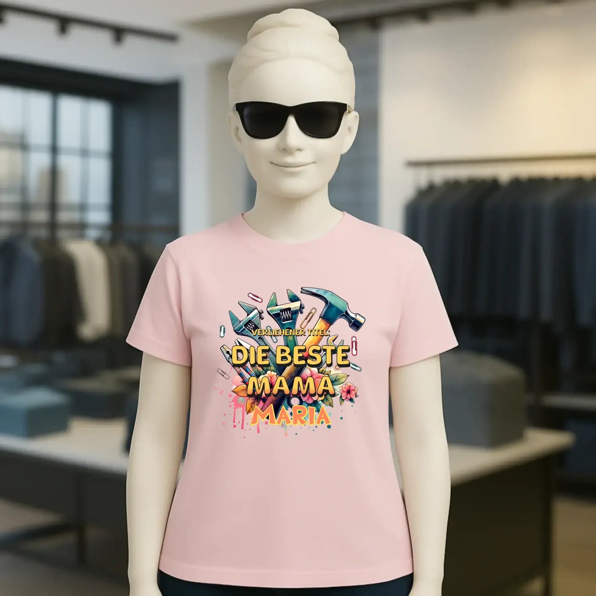 Verliehener Titel: Beste Mama • Ladies Premium T-Shirt XS-2XL aus Bio-Baumwolle für Damen • Exklusivdesign • personalisiert