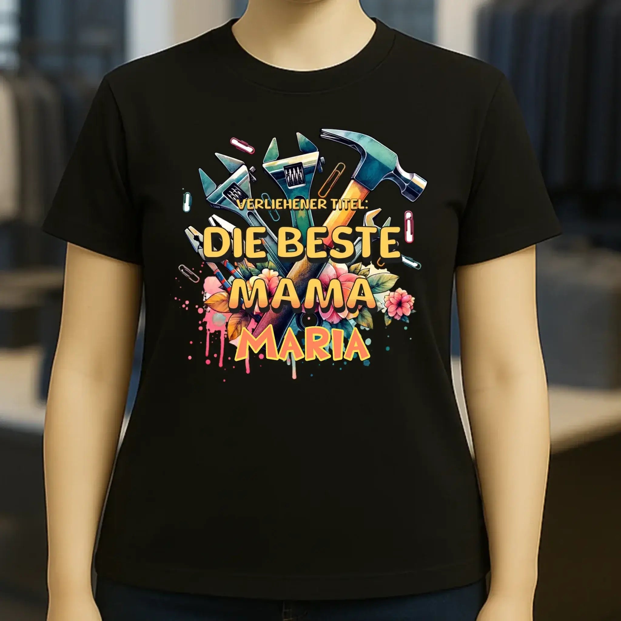 Verliehener Titel: Beste Mama • Ladies Premium T-Shirt XS-2XL aus Bio-Baumwolle für Damen • Exklusivdesign • personalisiert
