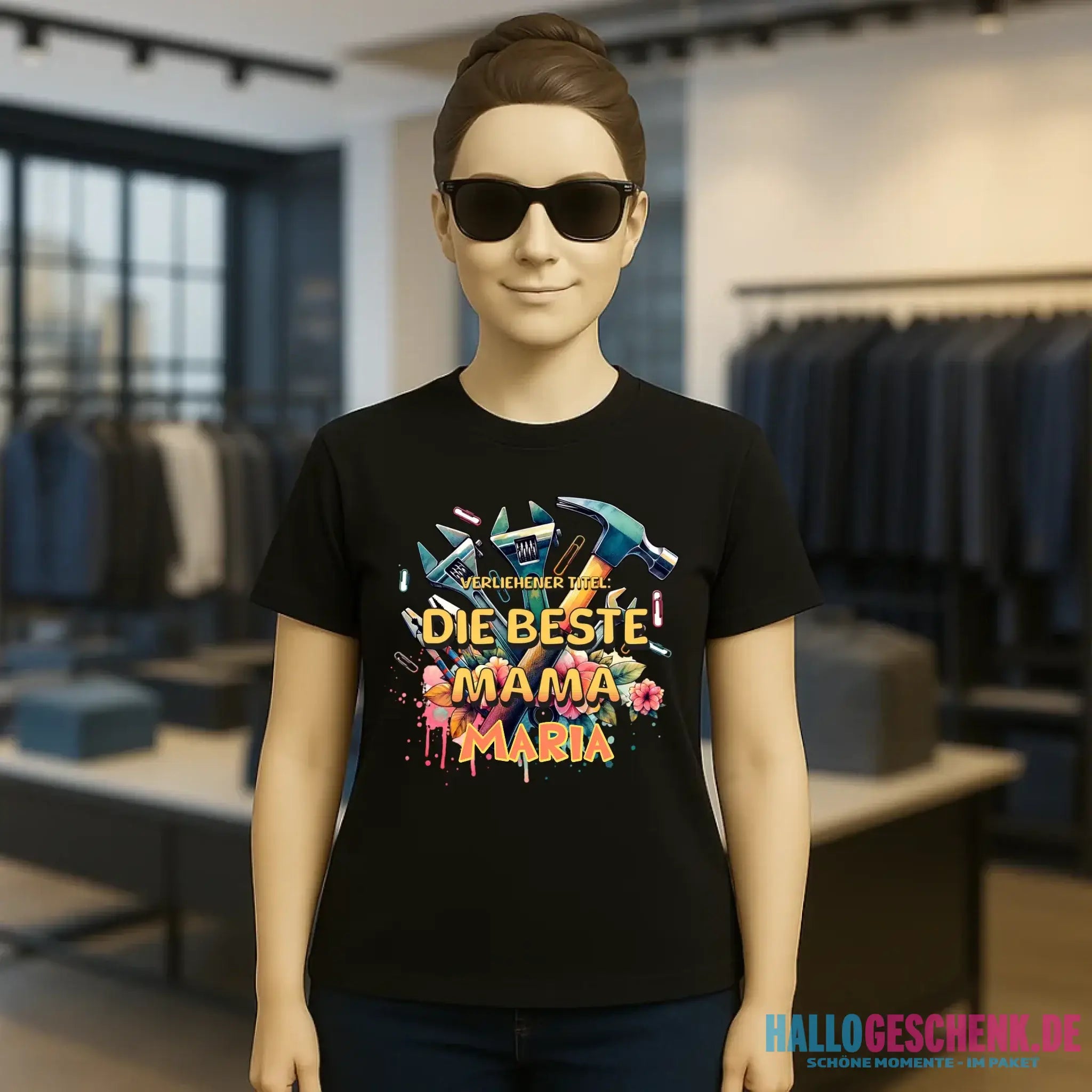 Verliehener Titel: Beste Mama • Ladies Premium T-Shirt XS-2XL aus Bio-Baumwolle für Damen • Exklusivdesign • personalisiert