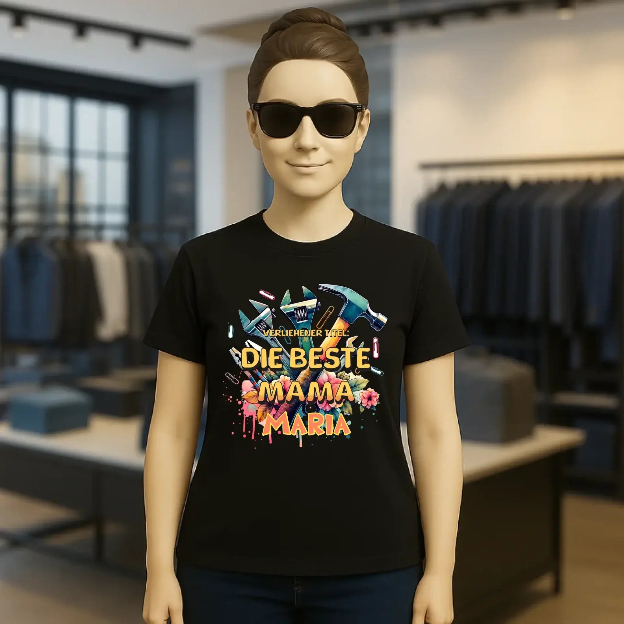 Verliehener Titel: Beste Mama • Ladies Premium T-Shirt XS-2XL aus Bio-Baumwolle für Damen • Exklusivdesign • personalisiert