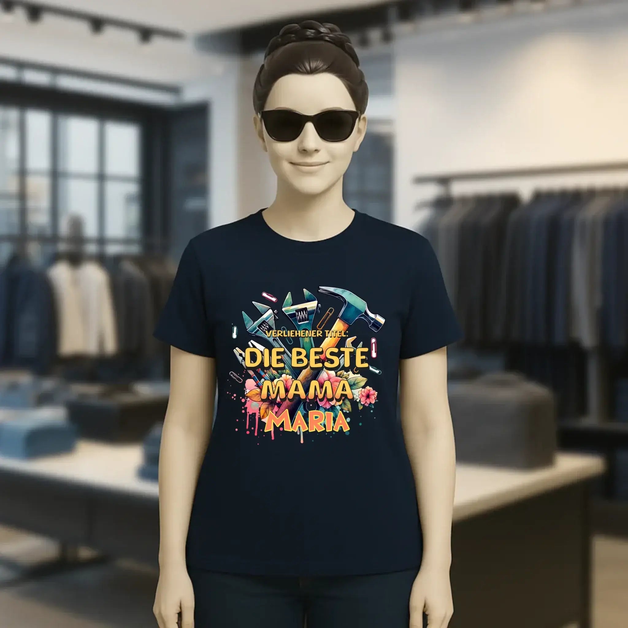 Verliehener Titel: Beste Mama • Ladies Premium T-Shirt XS-2XL aus Bio-Baumwolle für Damen • Exklusivdesign • personalisiert