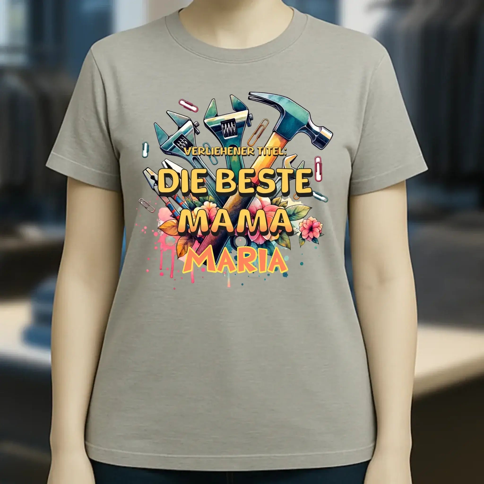 Verliehener Titel: Beste Mama • Ladies Premium T-Shirt XS-2XL aus Bio-Baumwolle für Damen • Exklusivdesign • personalisiert