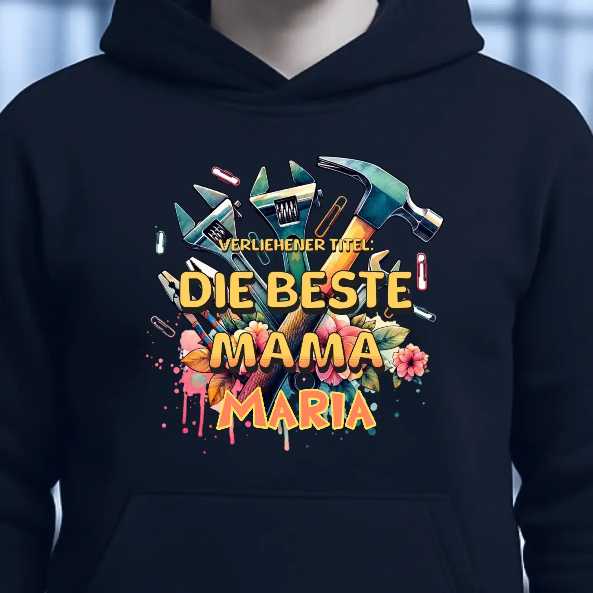 Verliehener Titel: Beste Mama + Wunschtext • Unisex Premium Hoodie XS-5XL aus Bio-Baumwolle für Damen & Herren • Exklusivdesign • personalisiert