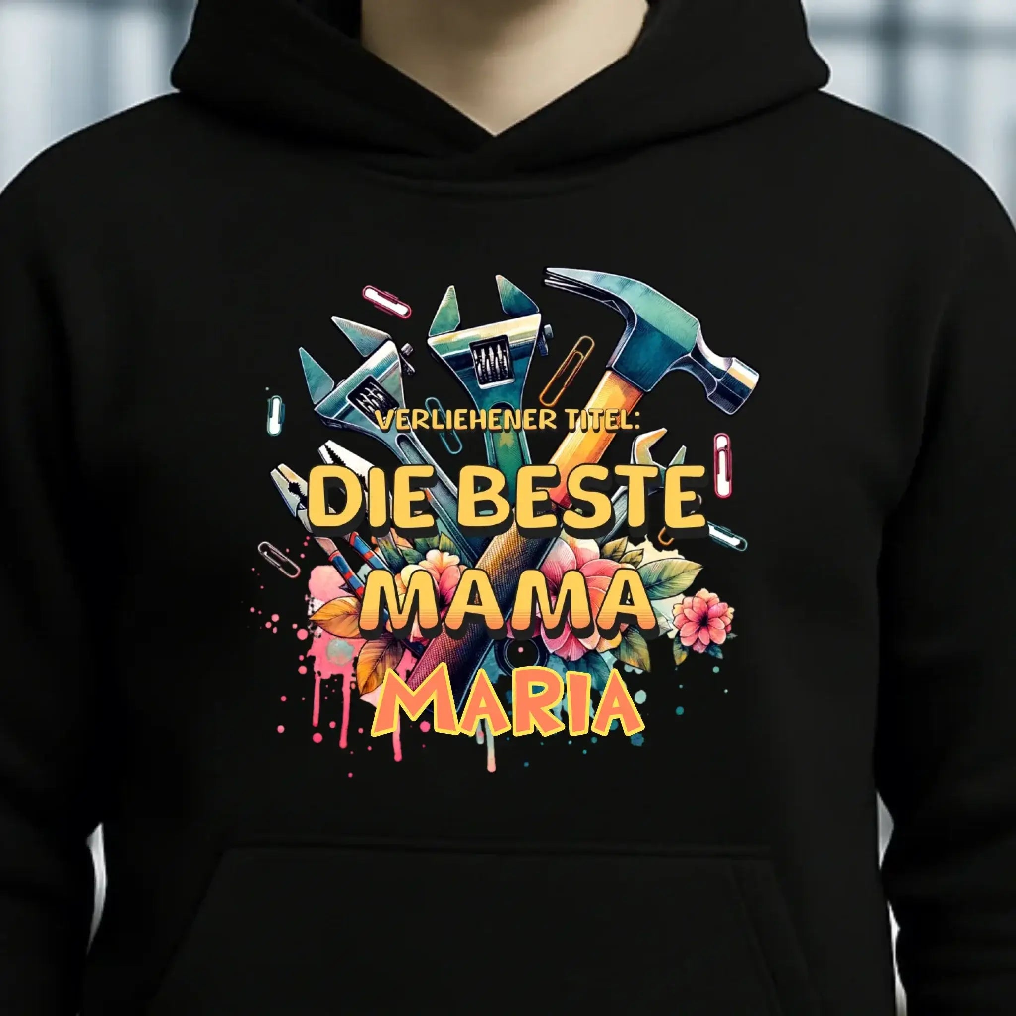 Verliehener Titel: Beste Mama + Wunschtext • Unisex Premium Hoodie XS-5XL aus Bio-Baumwolle für Damen & Herren • Exklusivdesign • personalisiert