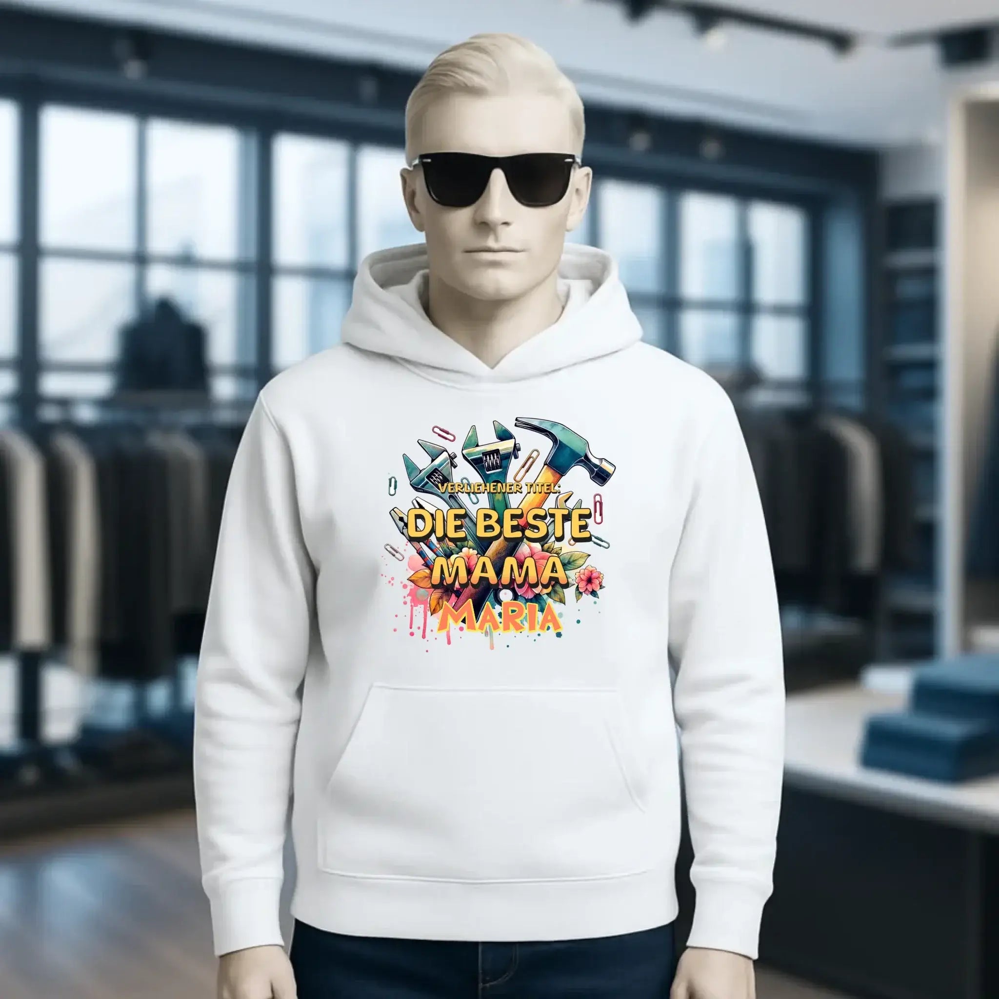 Verliehener Titel: Beste Mama + Wunschtext • Unisex Premium Hoodie XS-5XL aus Bio-Baumwolle für Damen & Herren • Exklusivdesign • personalisiert