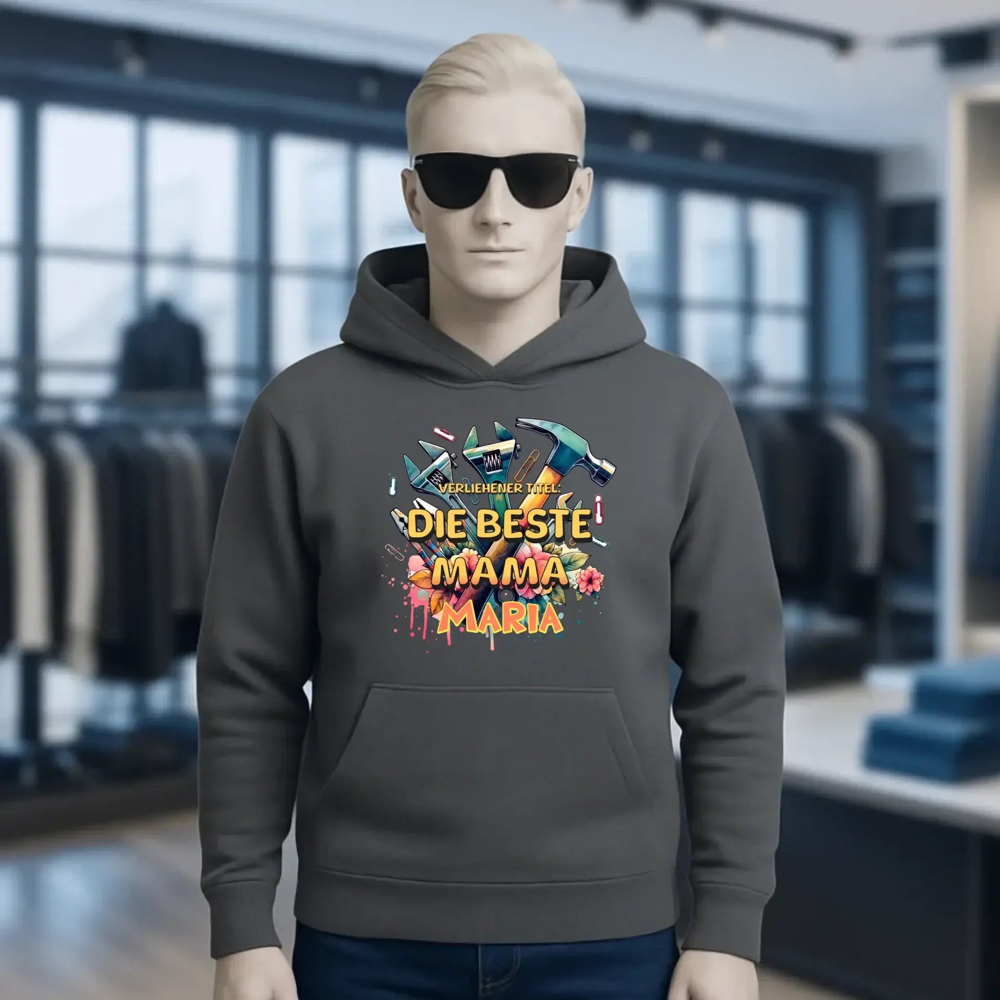 Verliehener Titel: Beste Mama + Wunschtext • Unisex Premium Hoodie XS-5XL aus Bio-Baumwolle für Damen & Herren • Exklusivdesign • personalisiert