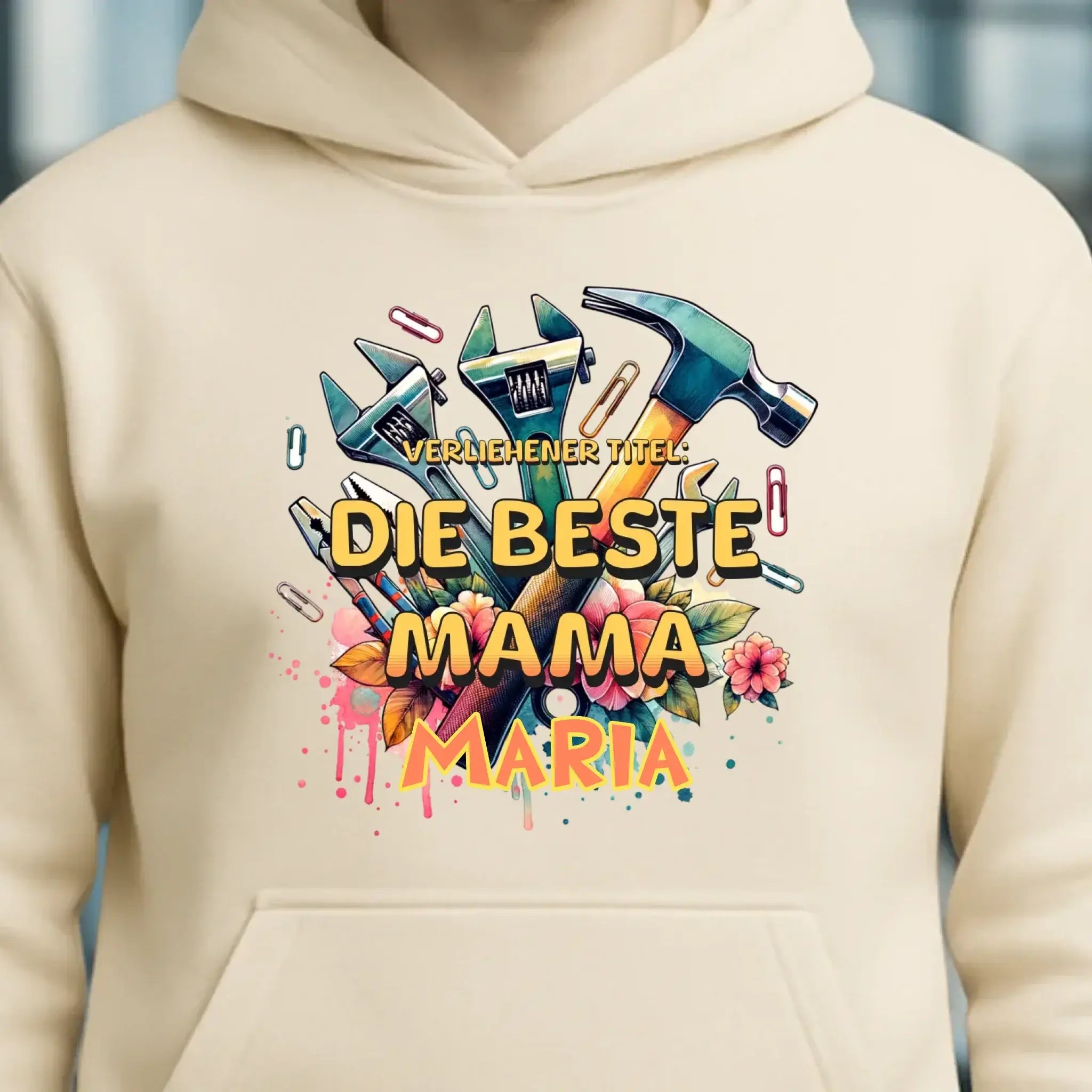 Verliehener Titel: Beste Mama + Wunschtext • Unisex Premium Hoodie XS-5XL aus Bio-Baumwolle für Damen & Herren • Exklusivdesign • personalisiert