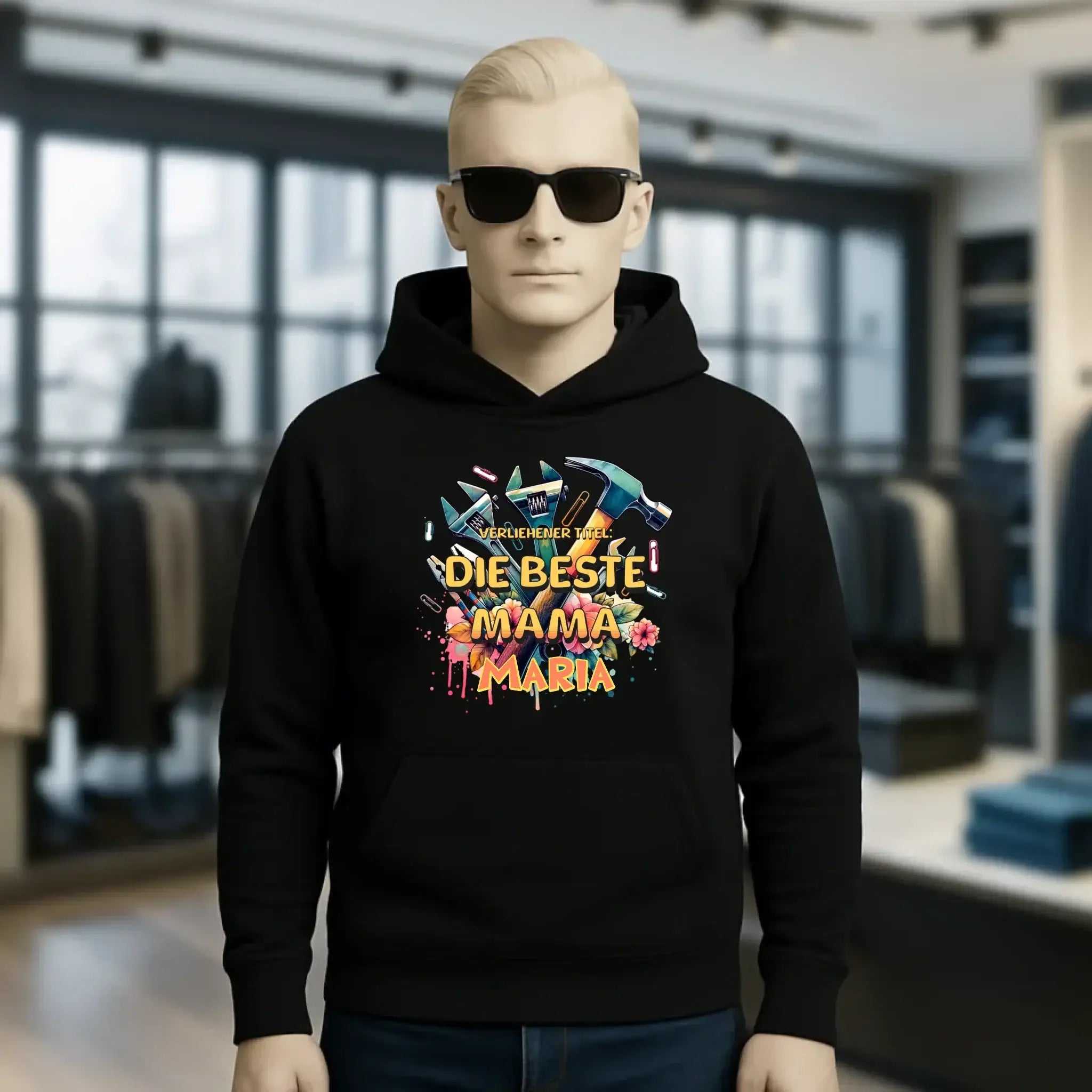 Verliehener Titel: Beste Mama + Wunschtext • Unisex Premium Hoodie XS-5XL aus Bio-Baumwolle für Damen & Herren • Exklusivdesign • personalisiert