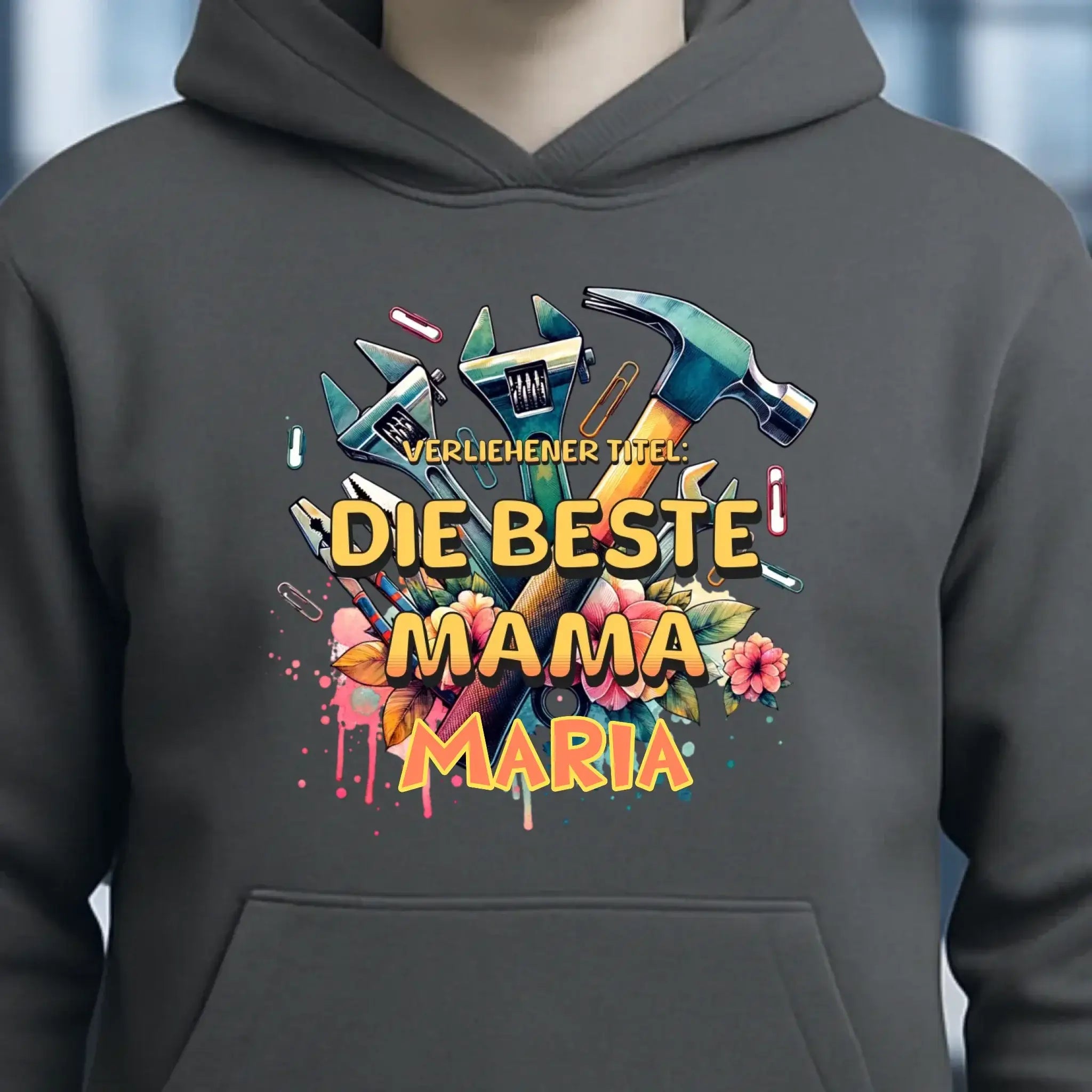 Verliehener Titel: Beste Mama + Wunschtext • Unisex Premium Hoodie XS-5XL aus Bio-Baumwolle für Damen & Herren • Exklusivdesign • personalisiert