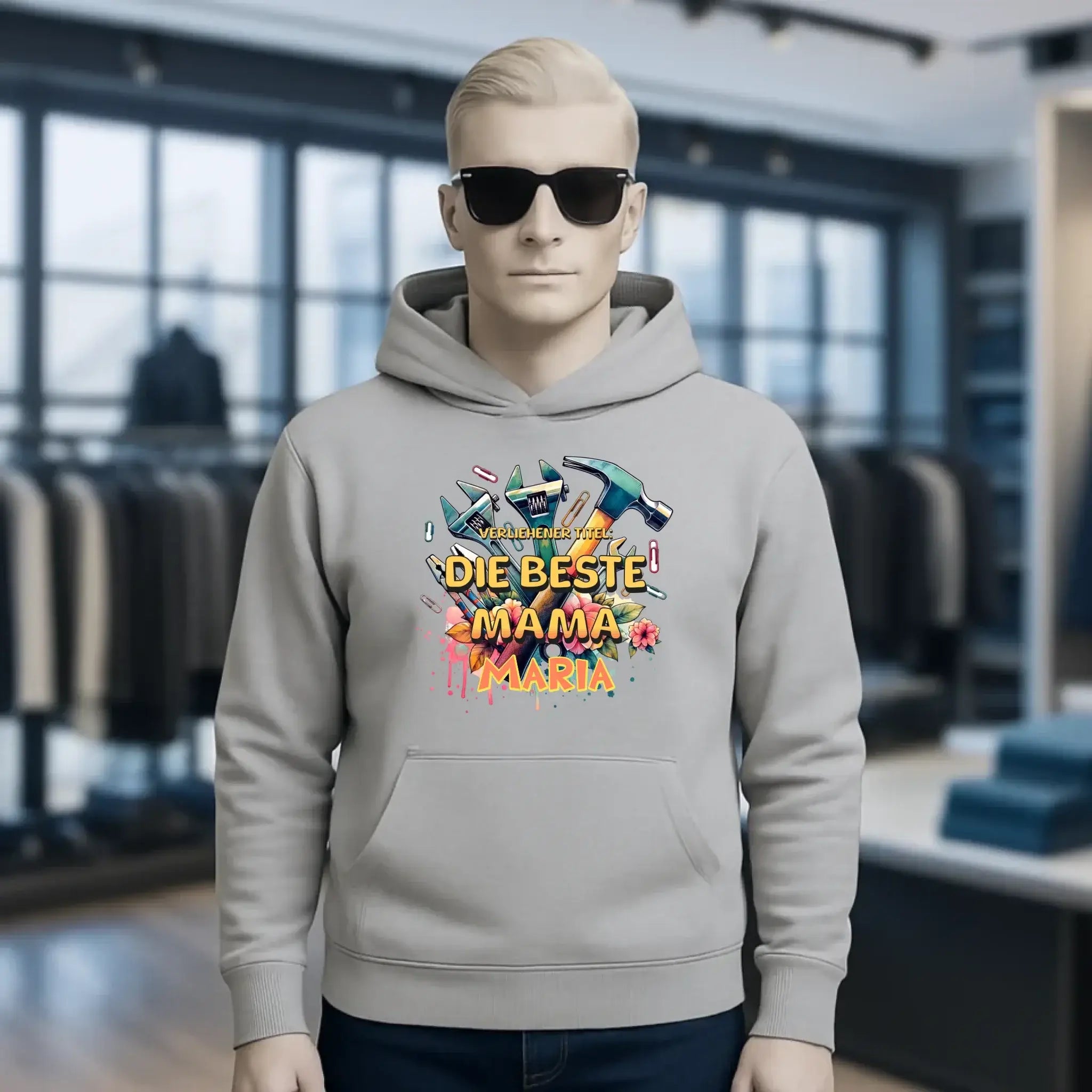 Verliehener Titel: Beste Mama + Wunschtext • Unisex Premium Hoodie XS-5XL aus Bio-Baumwolle für Damen & Herren • Exklusivdesign • personalisiert