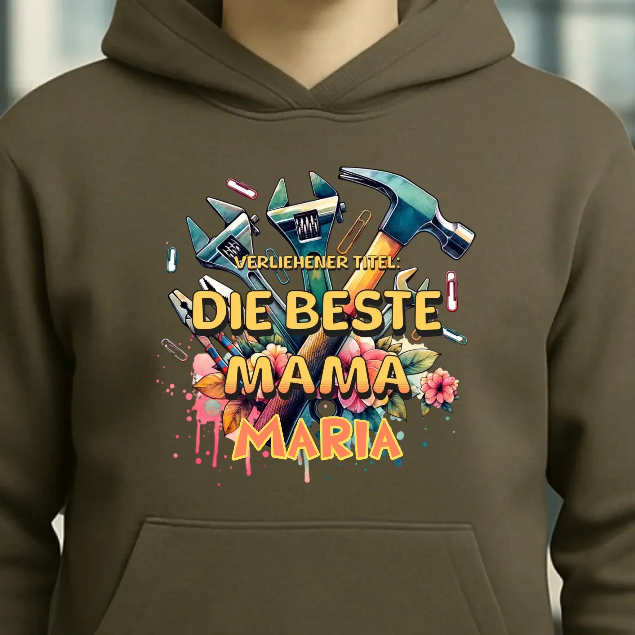 Verliehener Titel: Beste Mama + Wunschtext • Unisex Premium Hoodie XS-5XL aus Bio-Baumwolle für Damen & Herren • Exklusivdesign • personalisiert