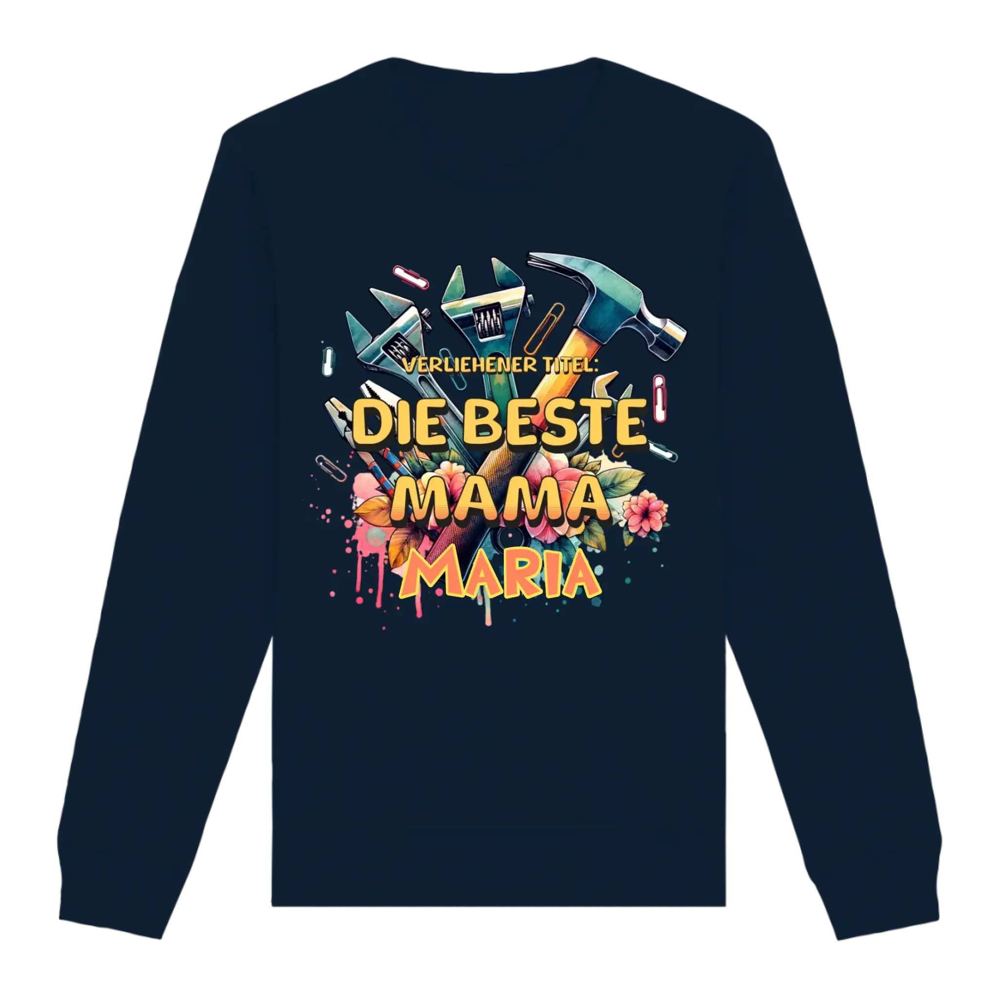 Verliehener Titel: Beste Mama + Wunschtext • Unisex Sweatshirt Bio-Baumwolle in 4 Farben XS-3XL • personalisiert