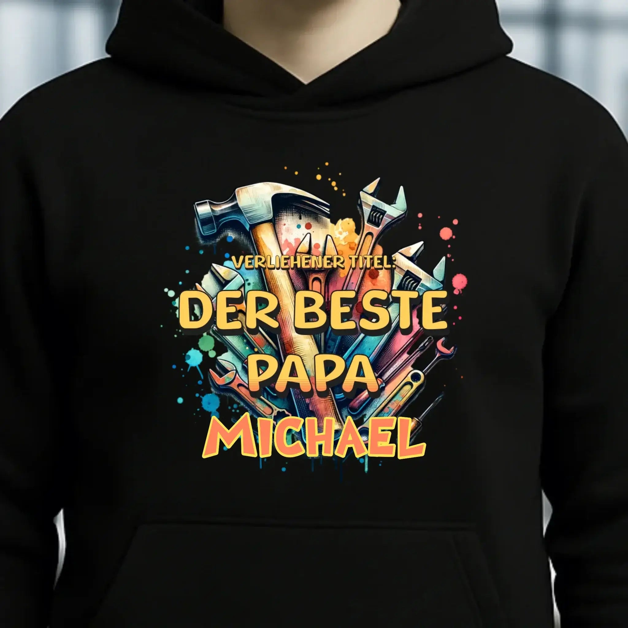 Verliehener Titel: Bester Papa + Wunschtext • Unisex Premium Hoodie XS-5XL aus Bio-Baumwolle für Damen & Herren • Exklusivdesign • personalisiert