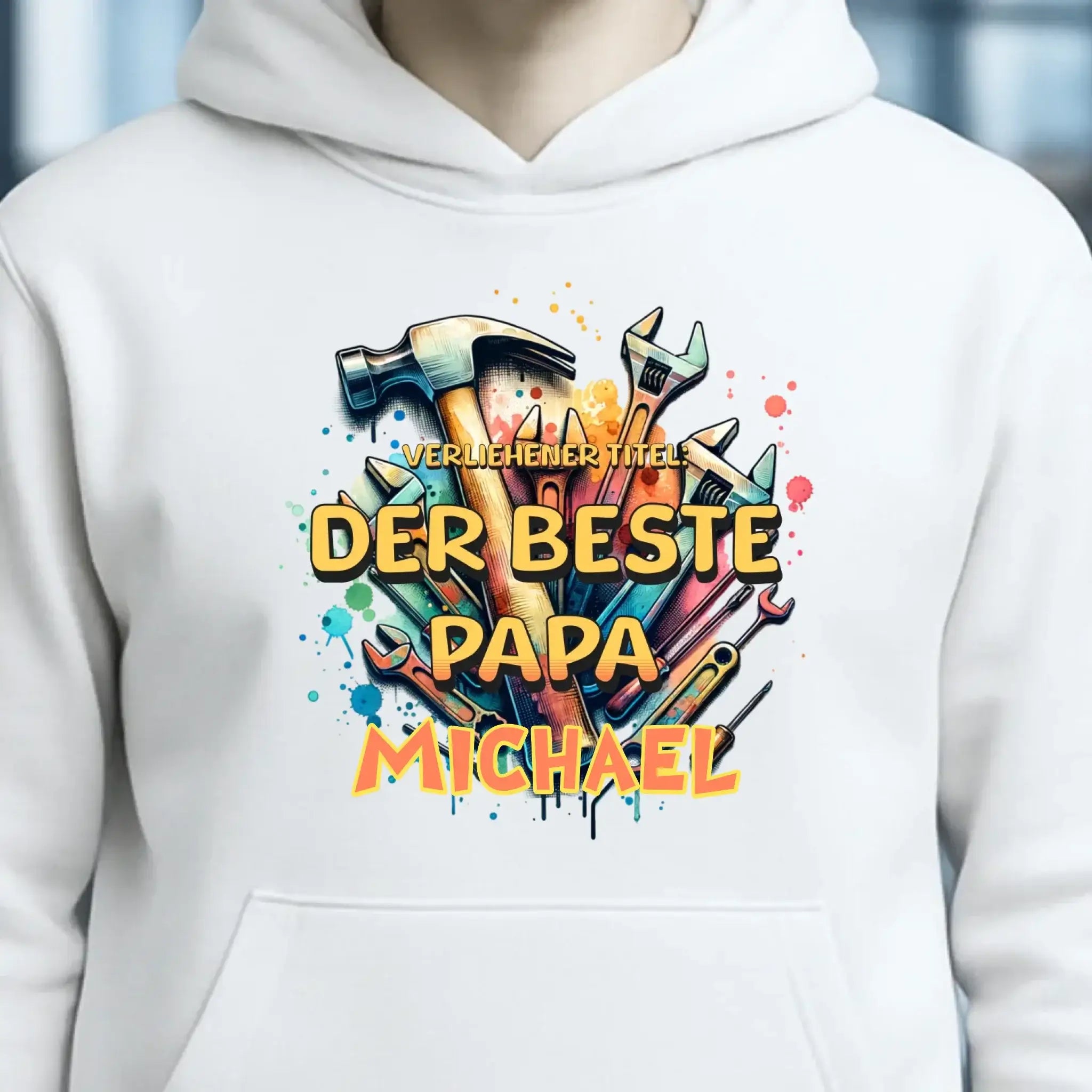 Verliehener Titel: Bester Papa + Wunschtext • Unisex Premium Hoodie XS-5XL aus Bio-Baumwolle für Damen & Herren • Exklusivdesign • personalisiert