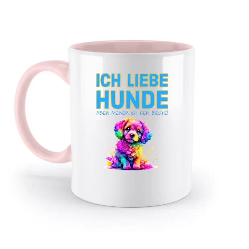 "WÄHLE DEN HUND" • zweifarbige Tasse • personalisiert