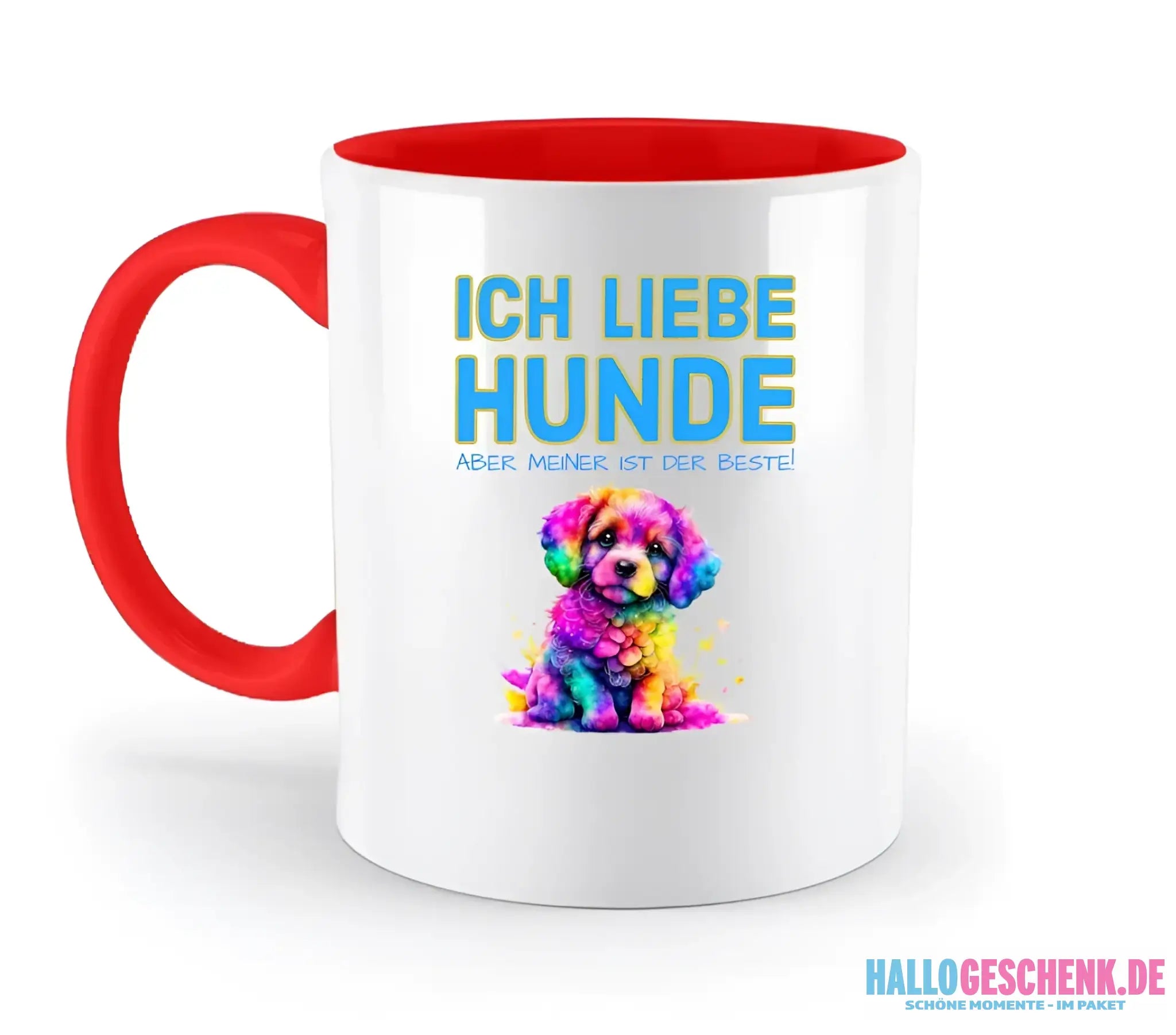"WÄHLE DEN HUND" • zweifarbige Tasse • personalisiert