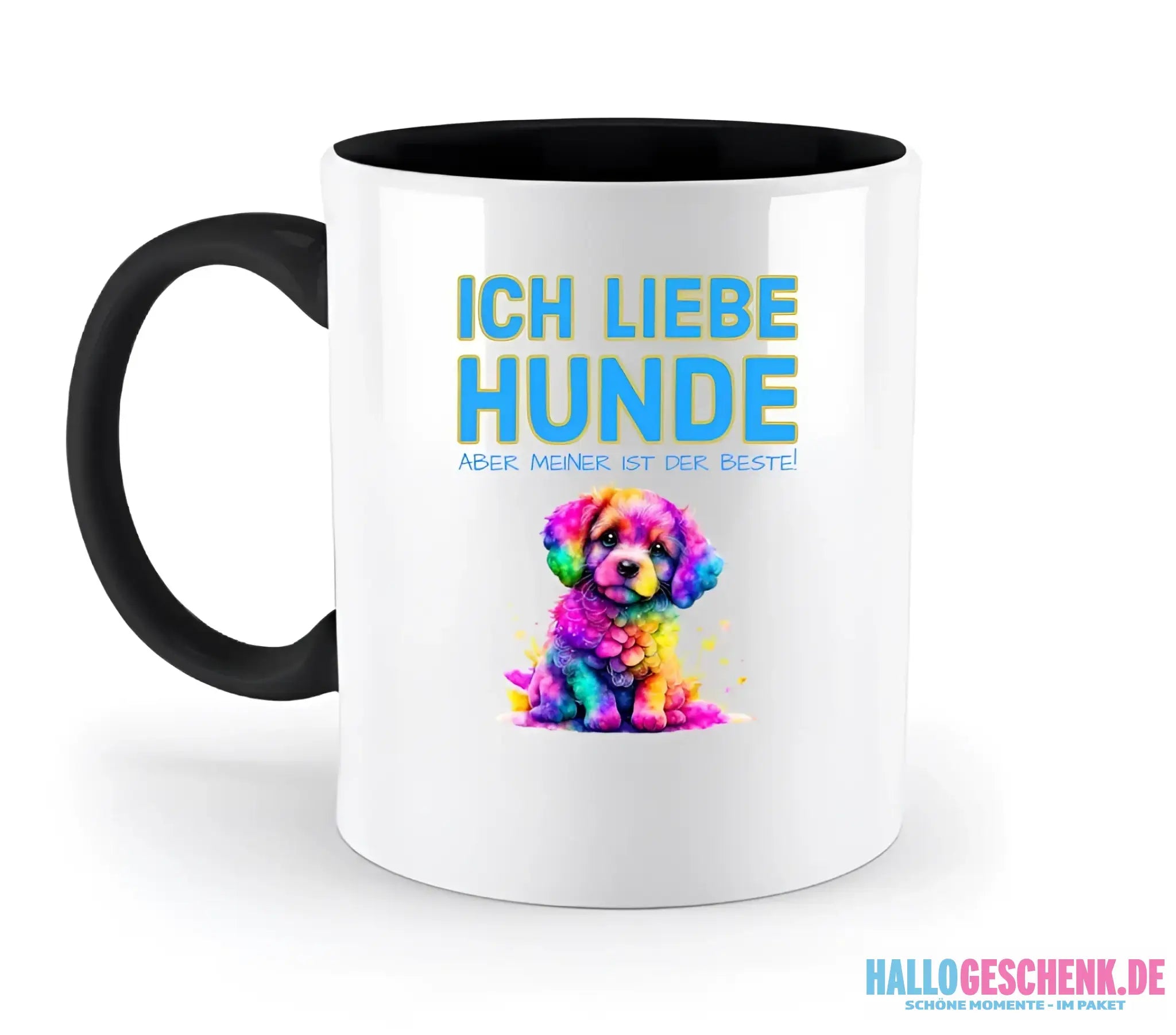 "WÄHLE DEN HUND" • zweifarbige Tasse • personalisiert