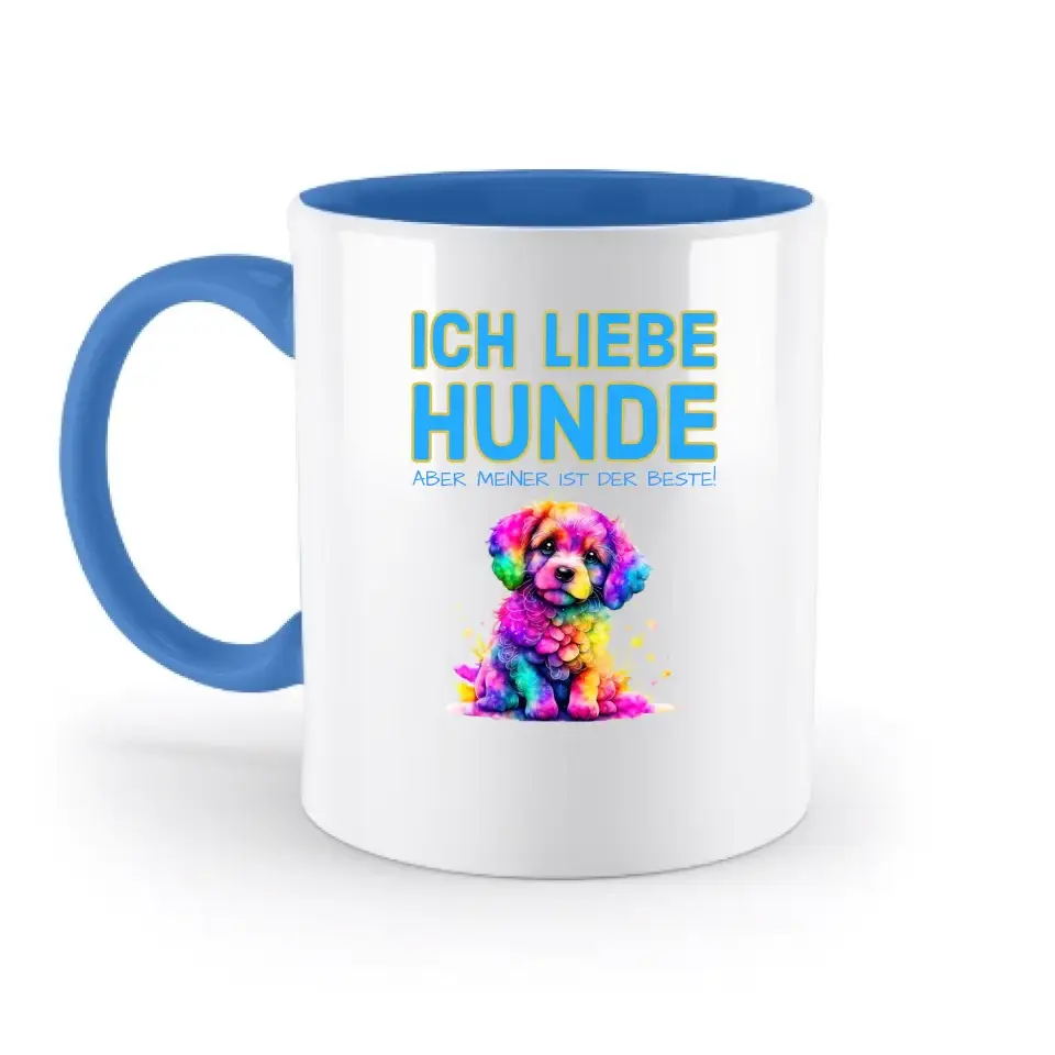 "WÄHLE DEN HUND" • zweifarbige Tasse • personalisiert