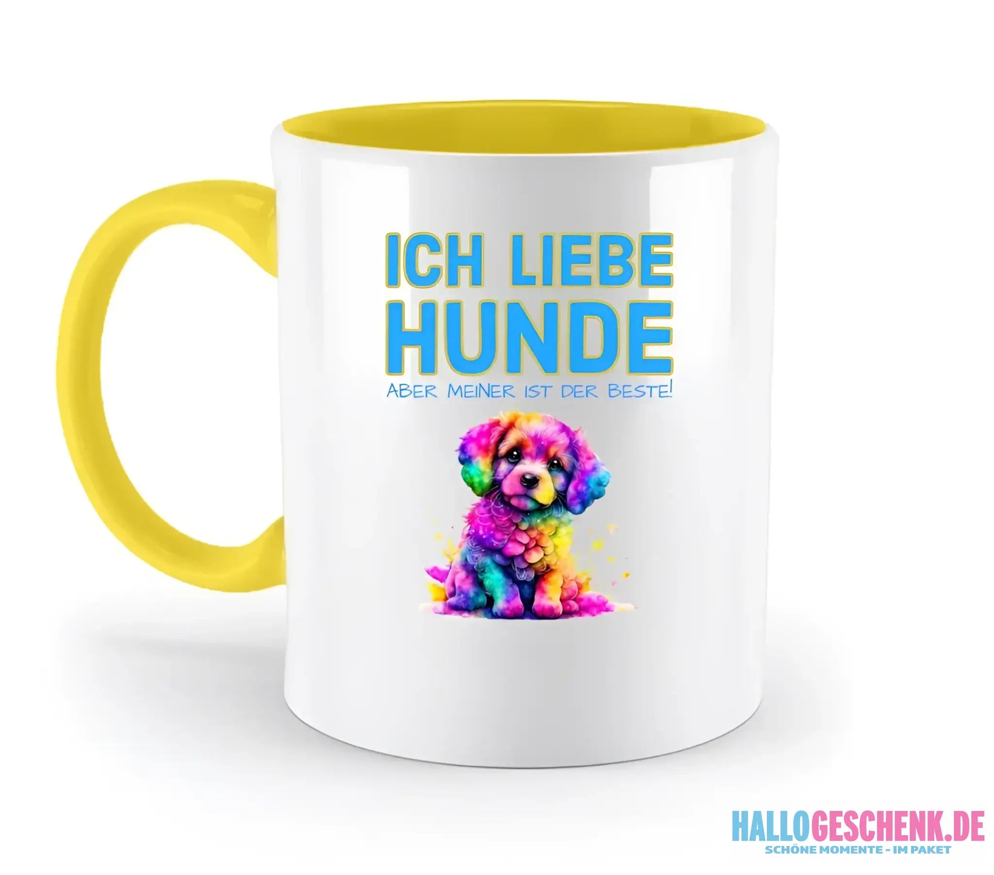 "WÄHLE DEN HUND" • zweifarbige Tasse • personalisiert