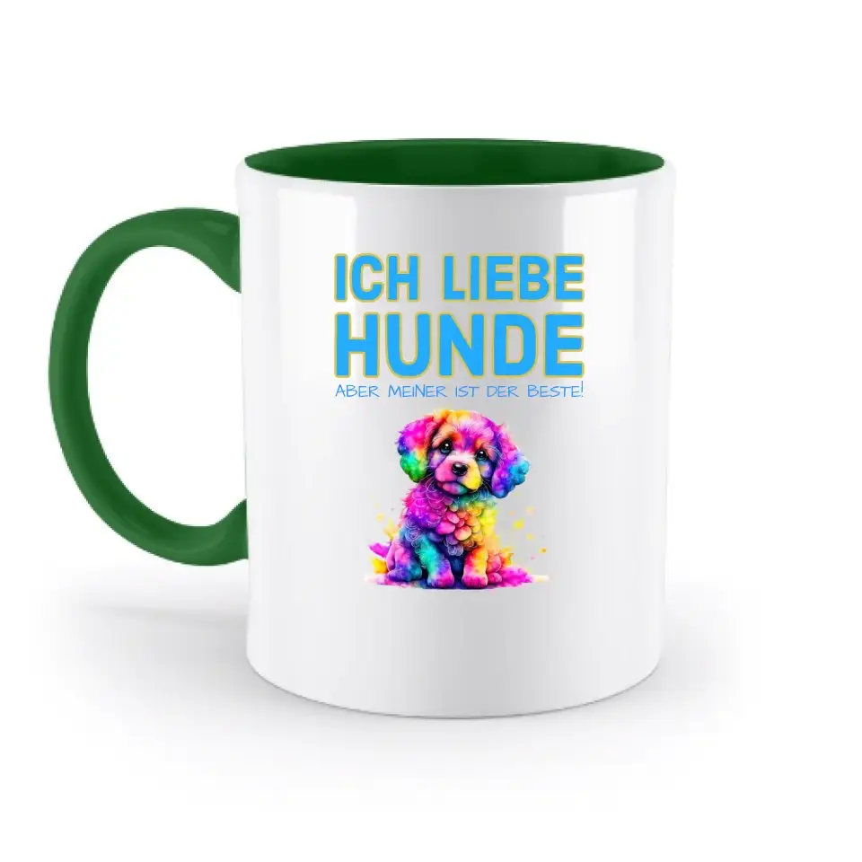 "WÄHLE DEN HUND" • zweifarbige Tasse • personalisiert