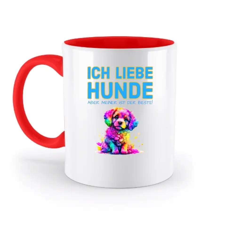 "WÄHLE DEN HUND" • zweifarbige Tasse • personalisiert