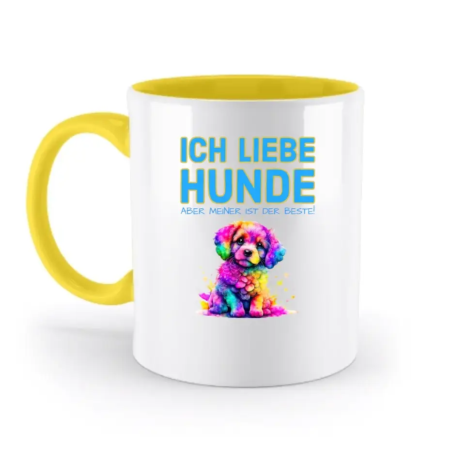 "WÄHLE DEN HUND" • zweifarbige Tasse • personalisiert