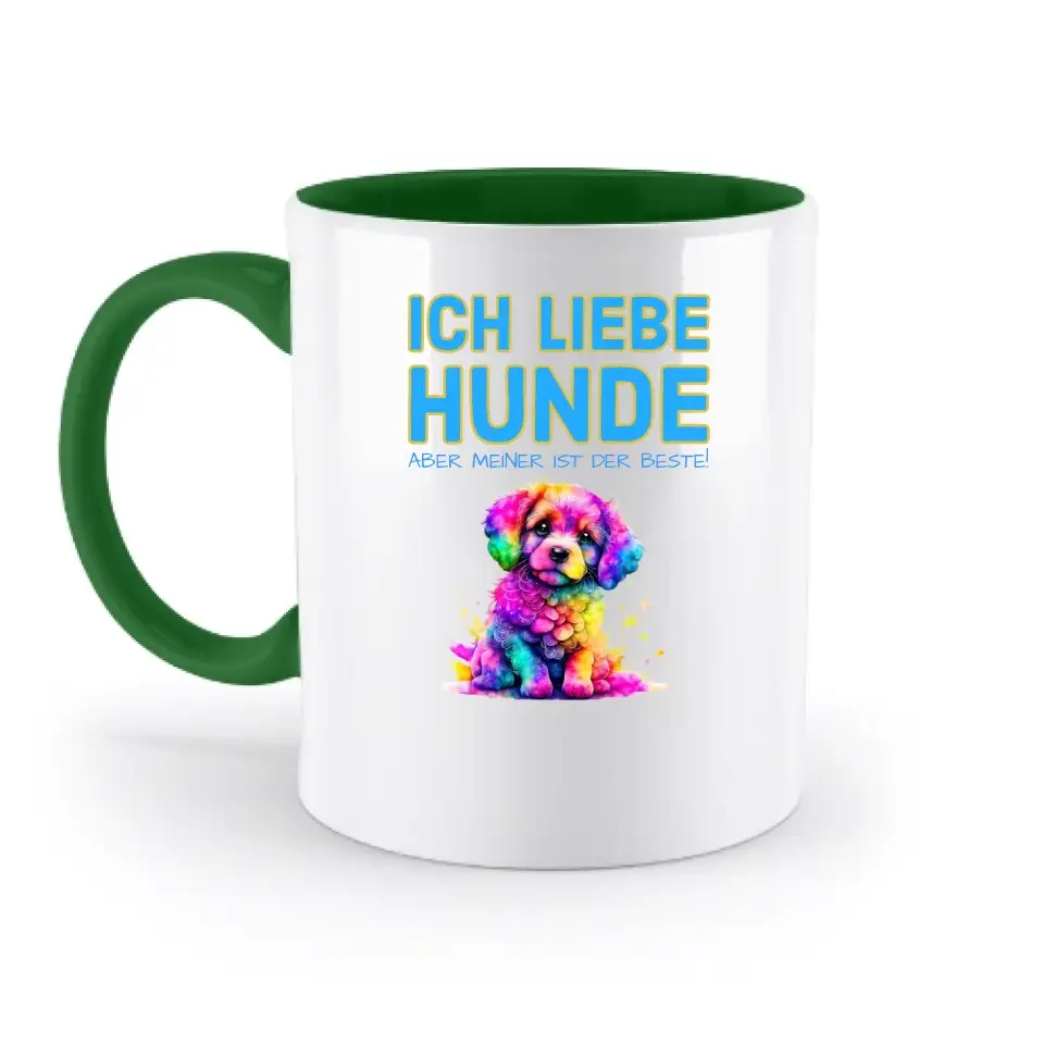 "WÄHLE DEN HUND" • zweifarbige Tasse • personalisiert