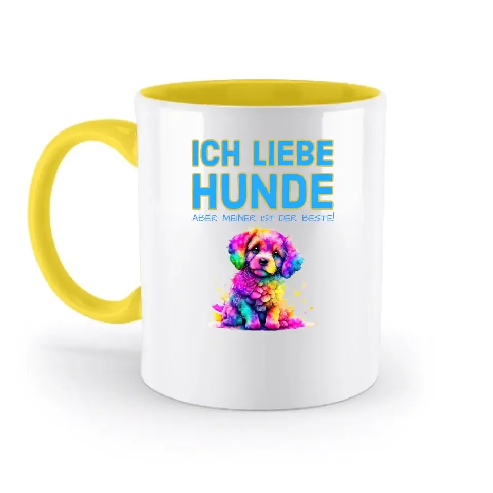 "WÄHLE DEN HUND" • zweifarbige Tasse • personalisiert