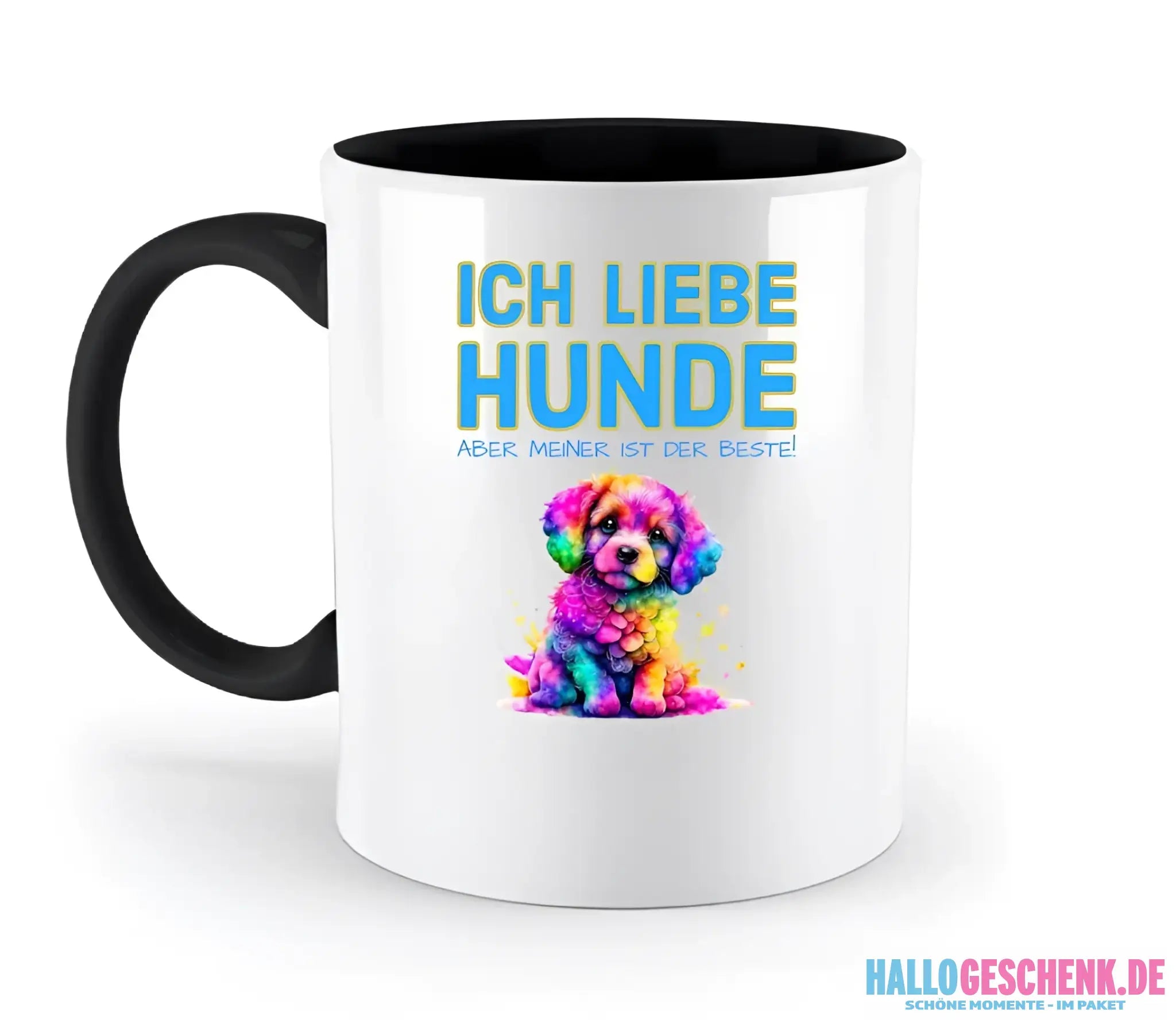 "WÄHLE DEN HUND" • zweifarbige Tasse • personalisiert