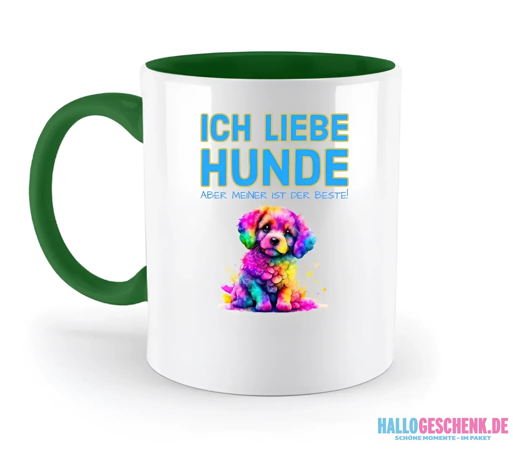 "WÄHLE DEN HUND" • zweifarbige Tasse • personalisiert
